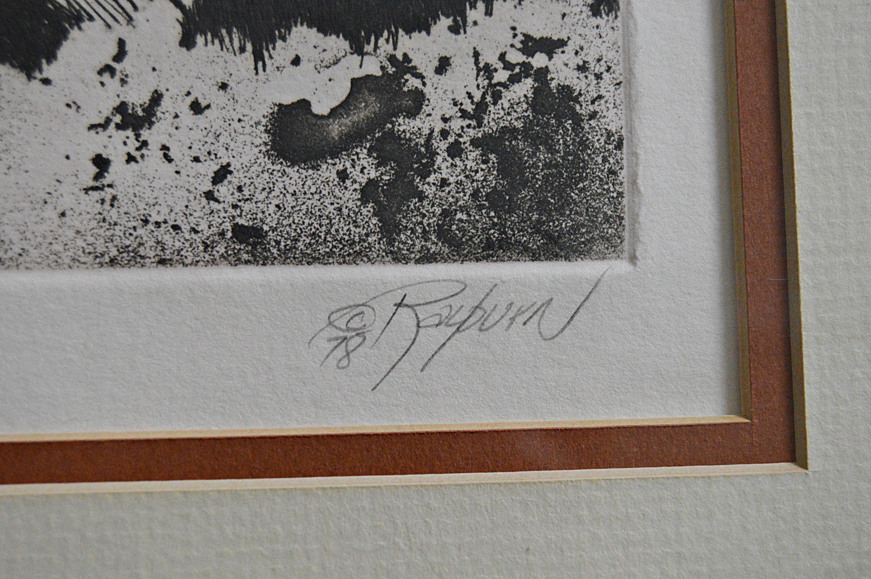 Dale Rayburn Signed Limited Edition Etching "Wasting Away"