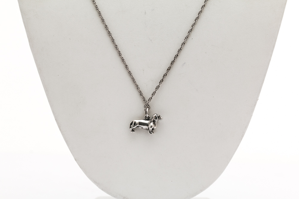 James Avery Sterling Silver Dachshund Pendant Necklace