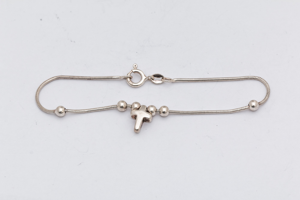Sterling Silver Religious Themed Bracelet and Necklace
