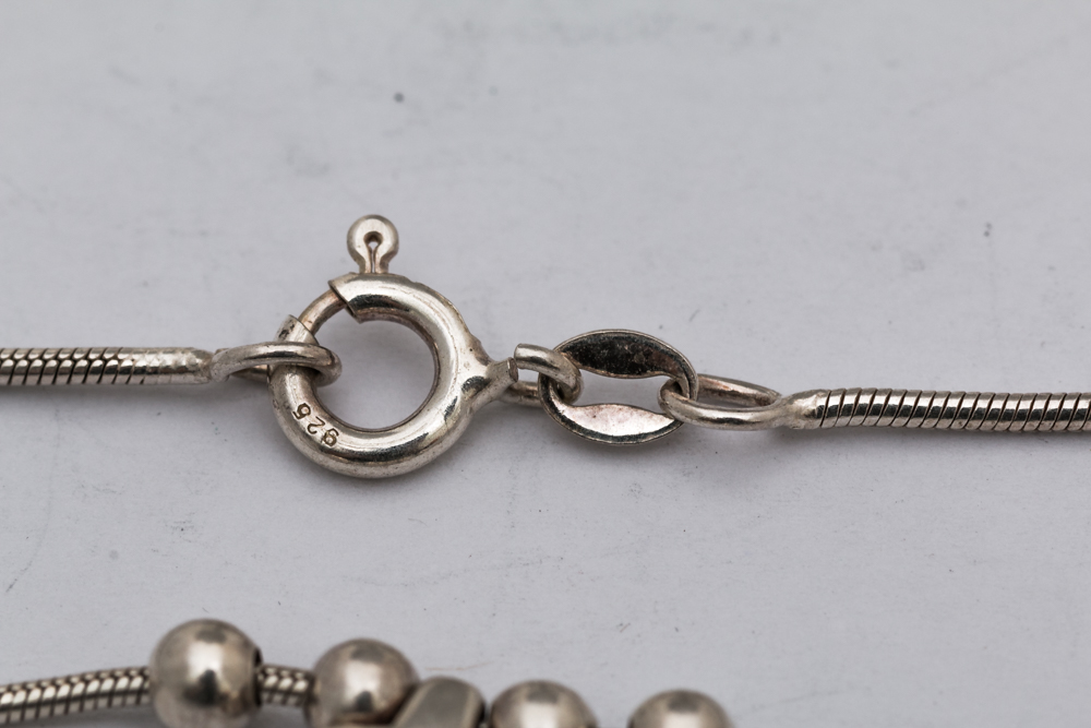 Sterling Silver Religious Themed Bracelet and Necklace