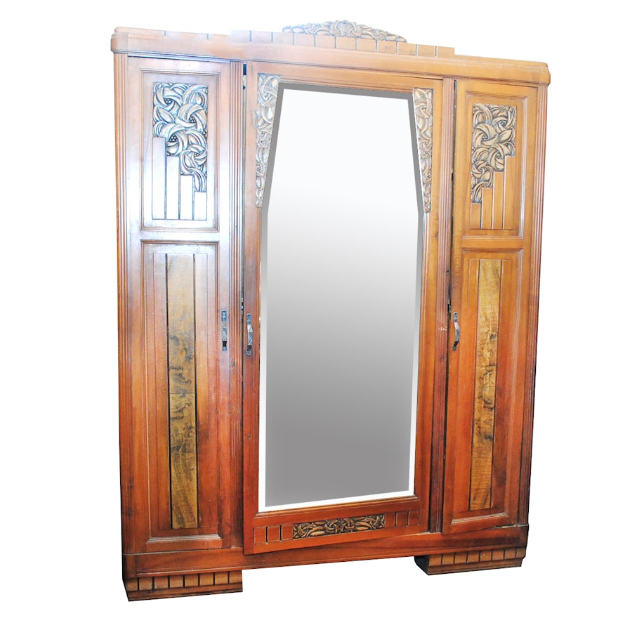 Antique Art Nouveau Armoire