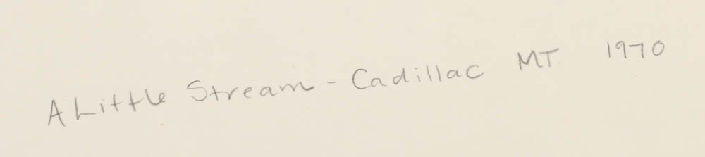 Carl Zimmerman Watercolor Painting "A Little Stream"