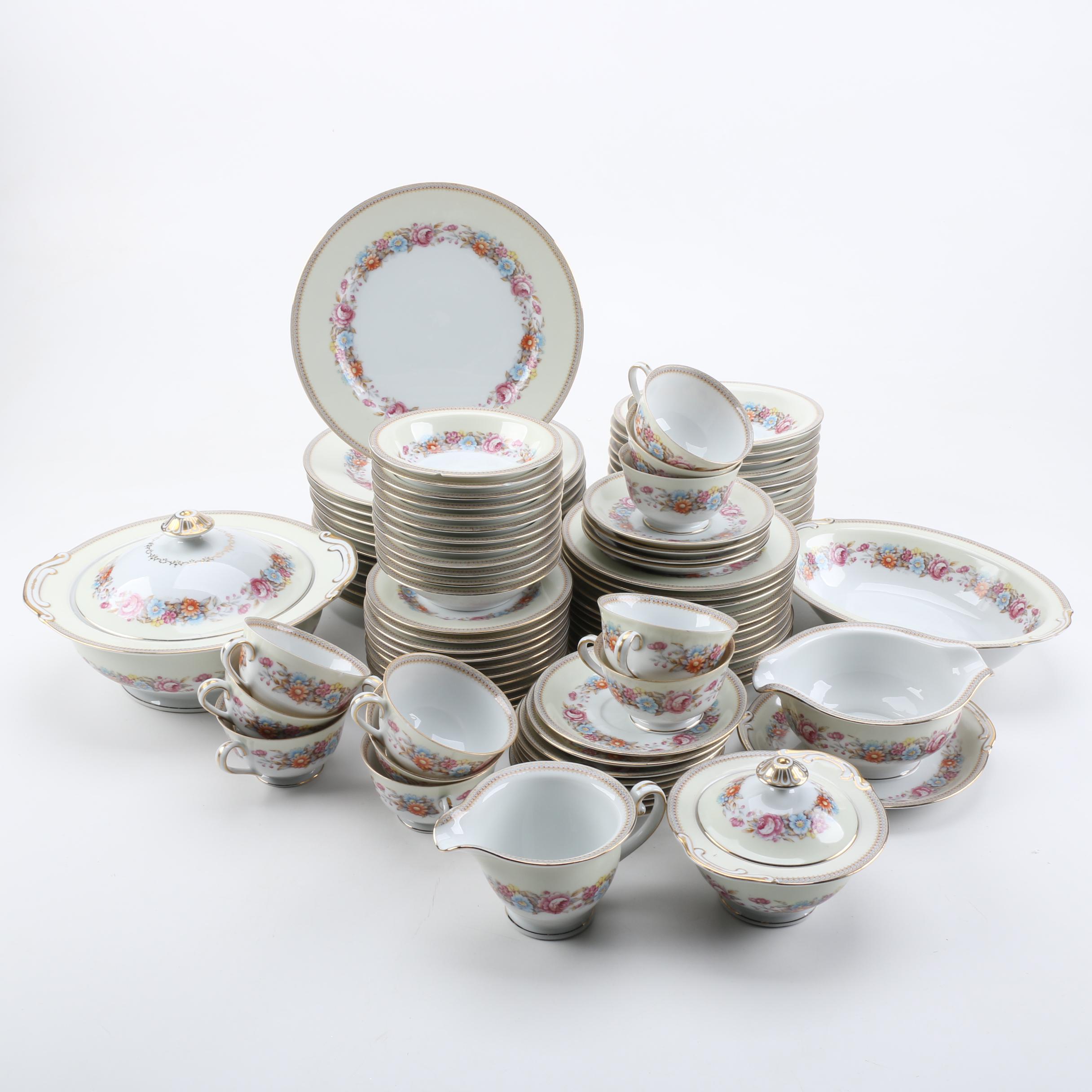 Vintage Jyoto Japanese Porcelain Dinnerware 1940s