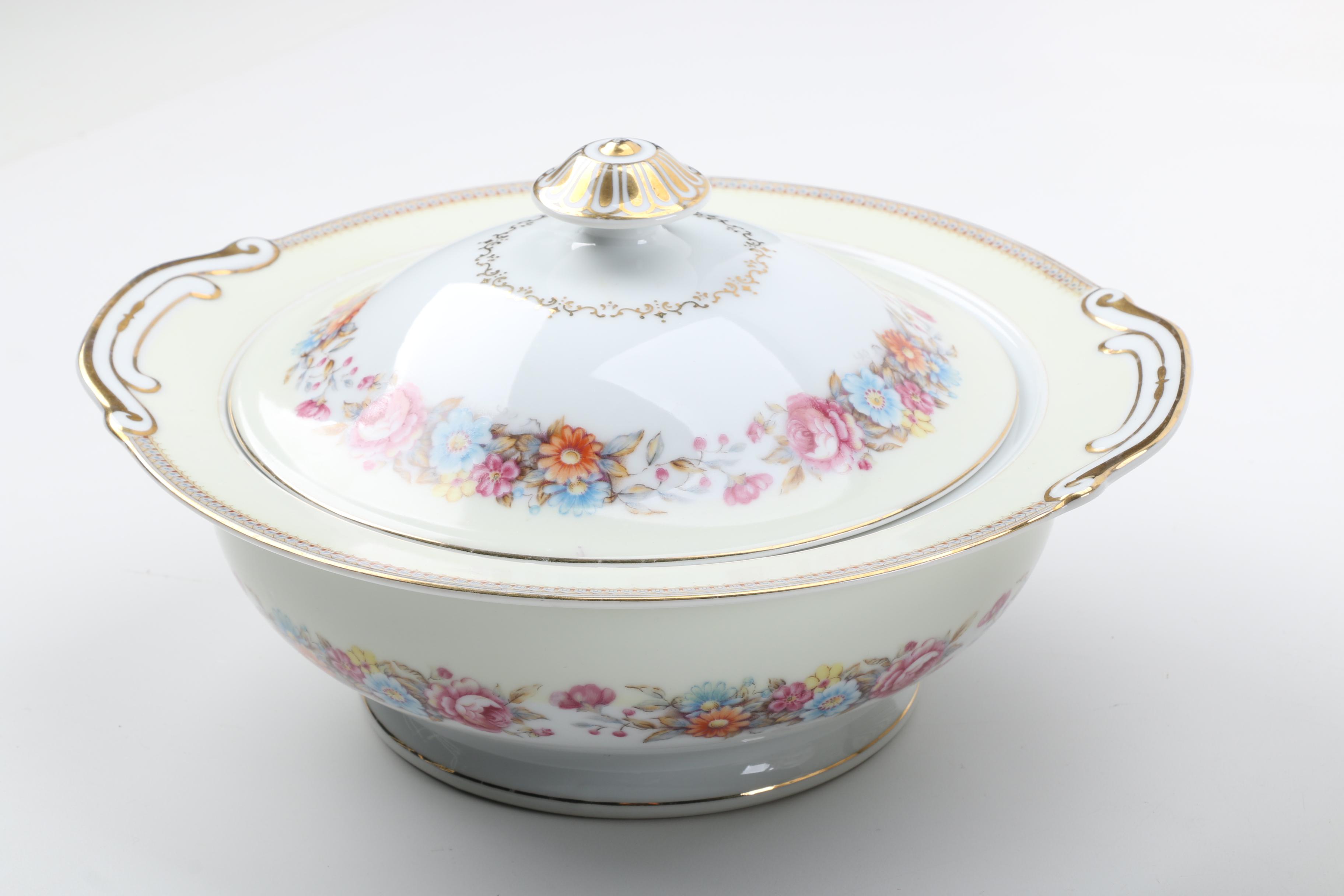 Vintage Jyoto Japanese Porcelain Dinnerware 1940s