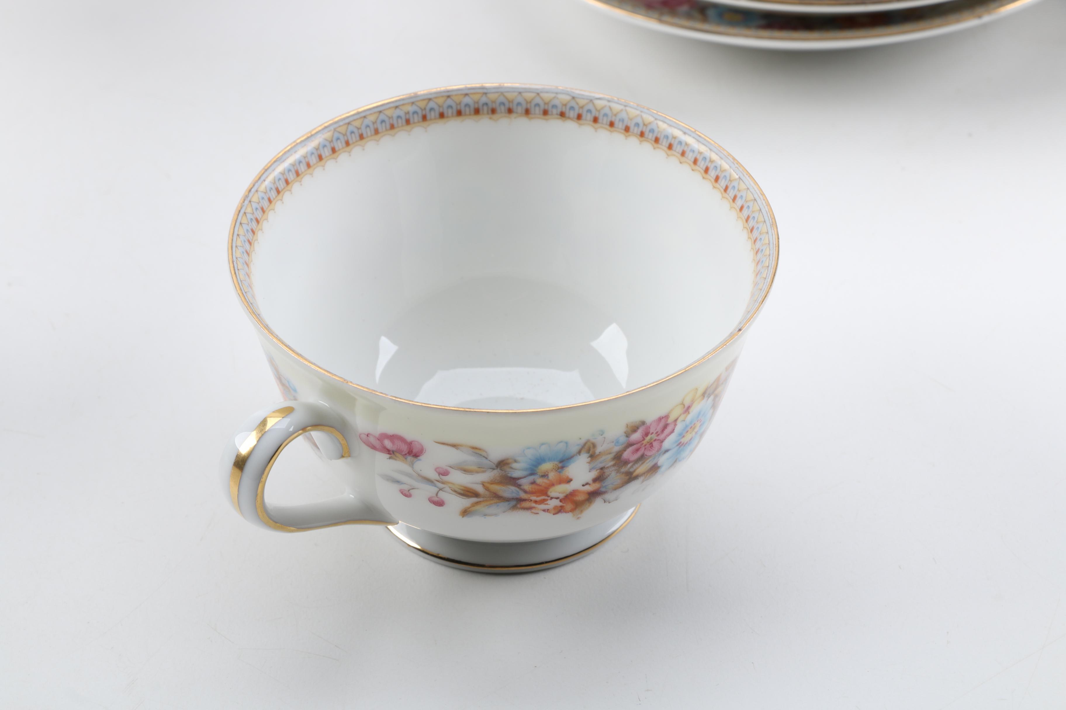 Vintage Jyoto Japanese Porcelain Dinnerware 1940s