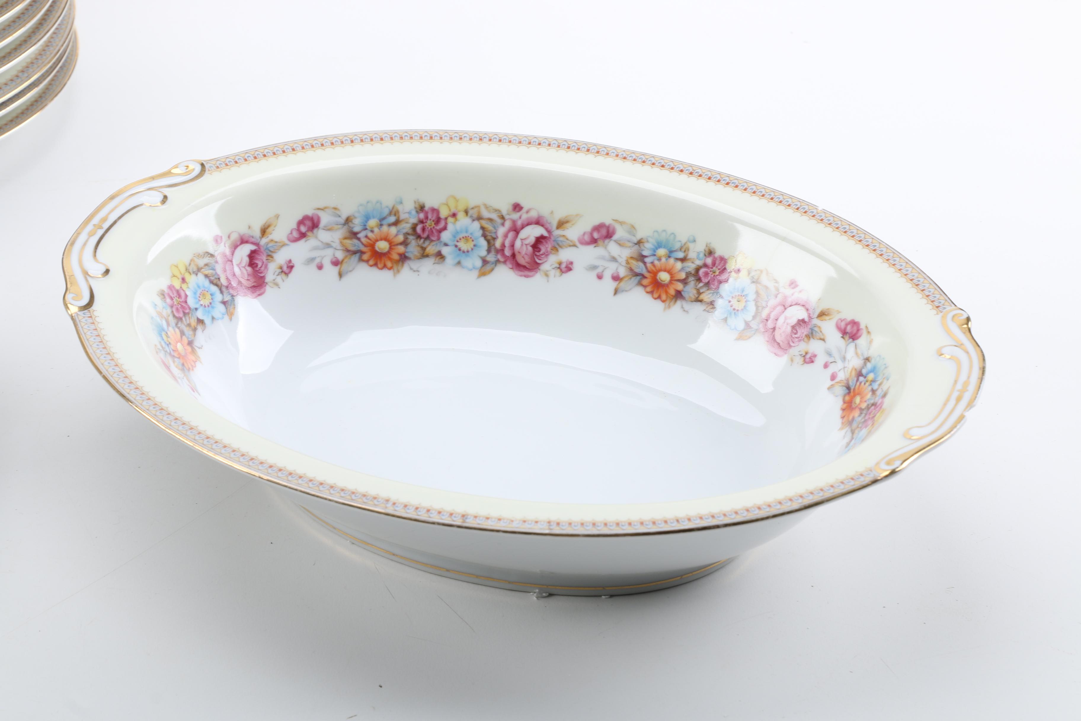 Vintage Jyoto Japanese Porcelain Dinnerware 1940s