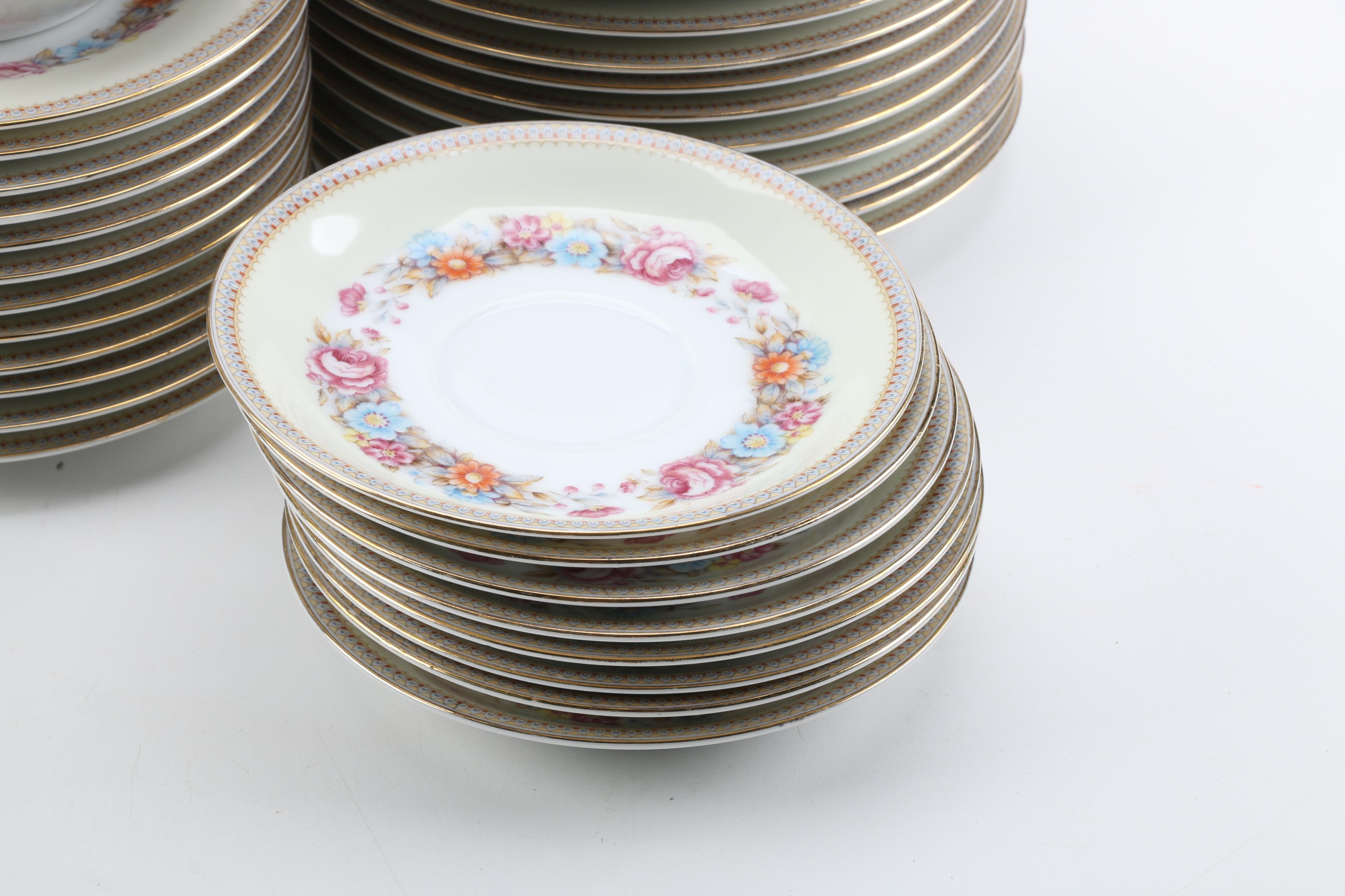 Vintage Jyoto Japanese Porcelain Dinnerware 1940s