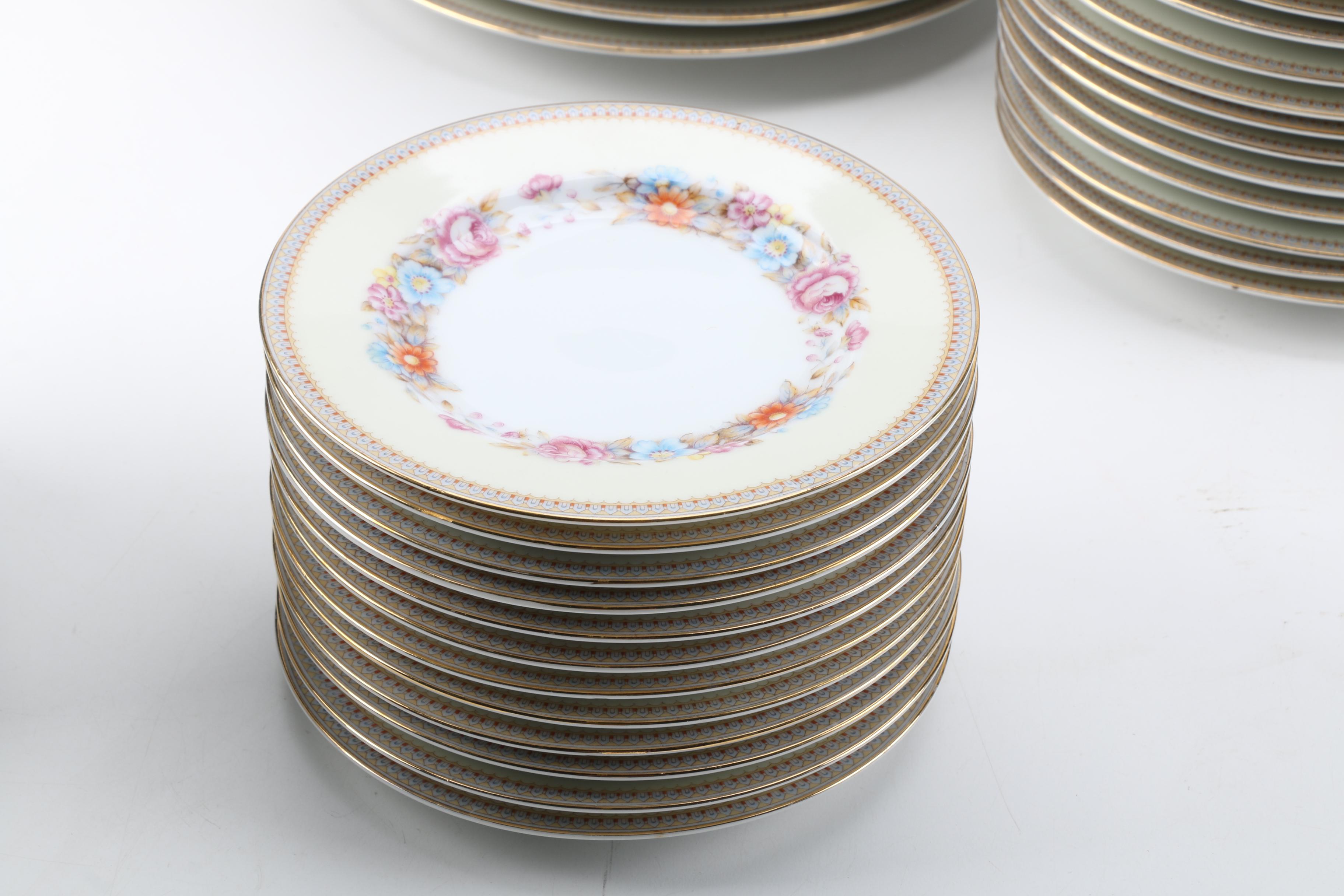 Vintage Jyoto Japanese Porcelain Dinnerware 1940s