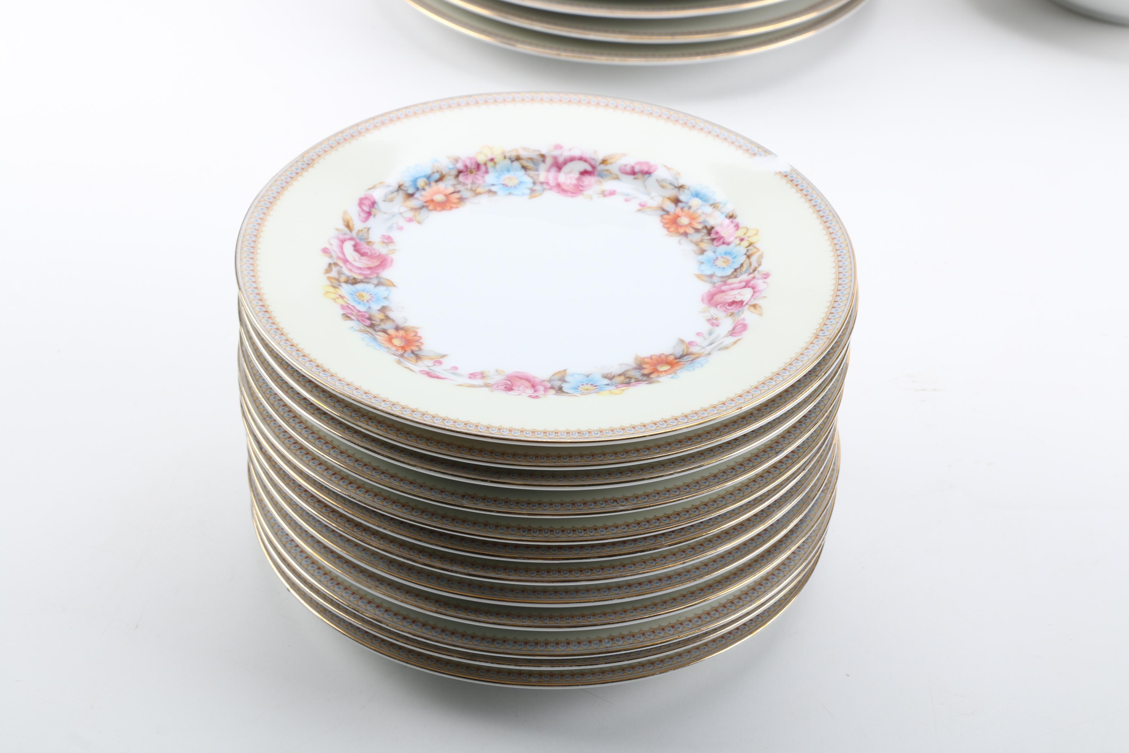 Vintage Jyoto Japanese Porcelain Dinnerware 1940s