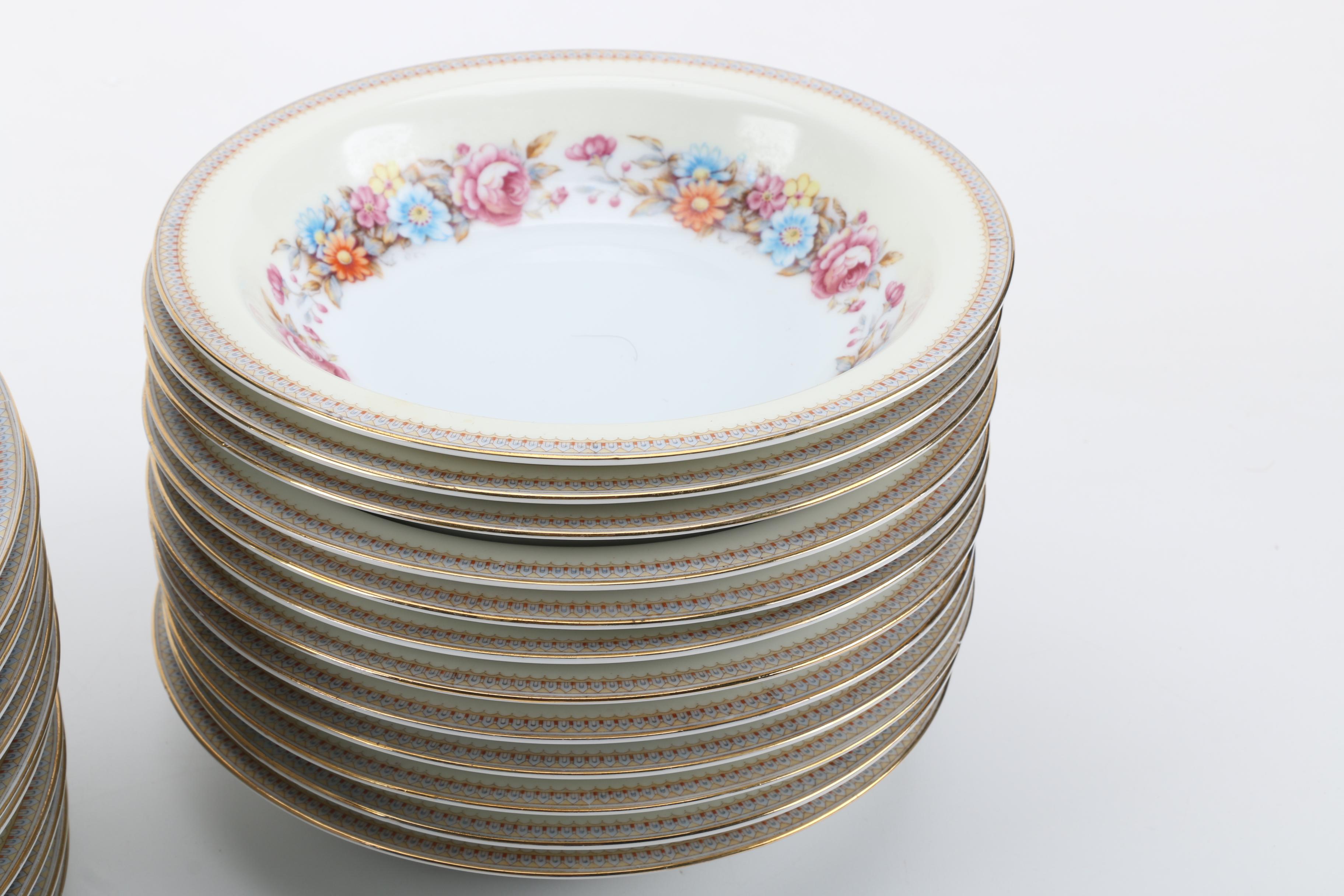 Vintage Jyoto Japanese Porcelain Dinnerware 1940s