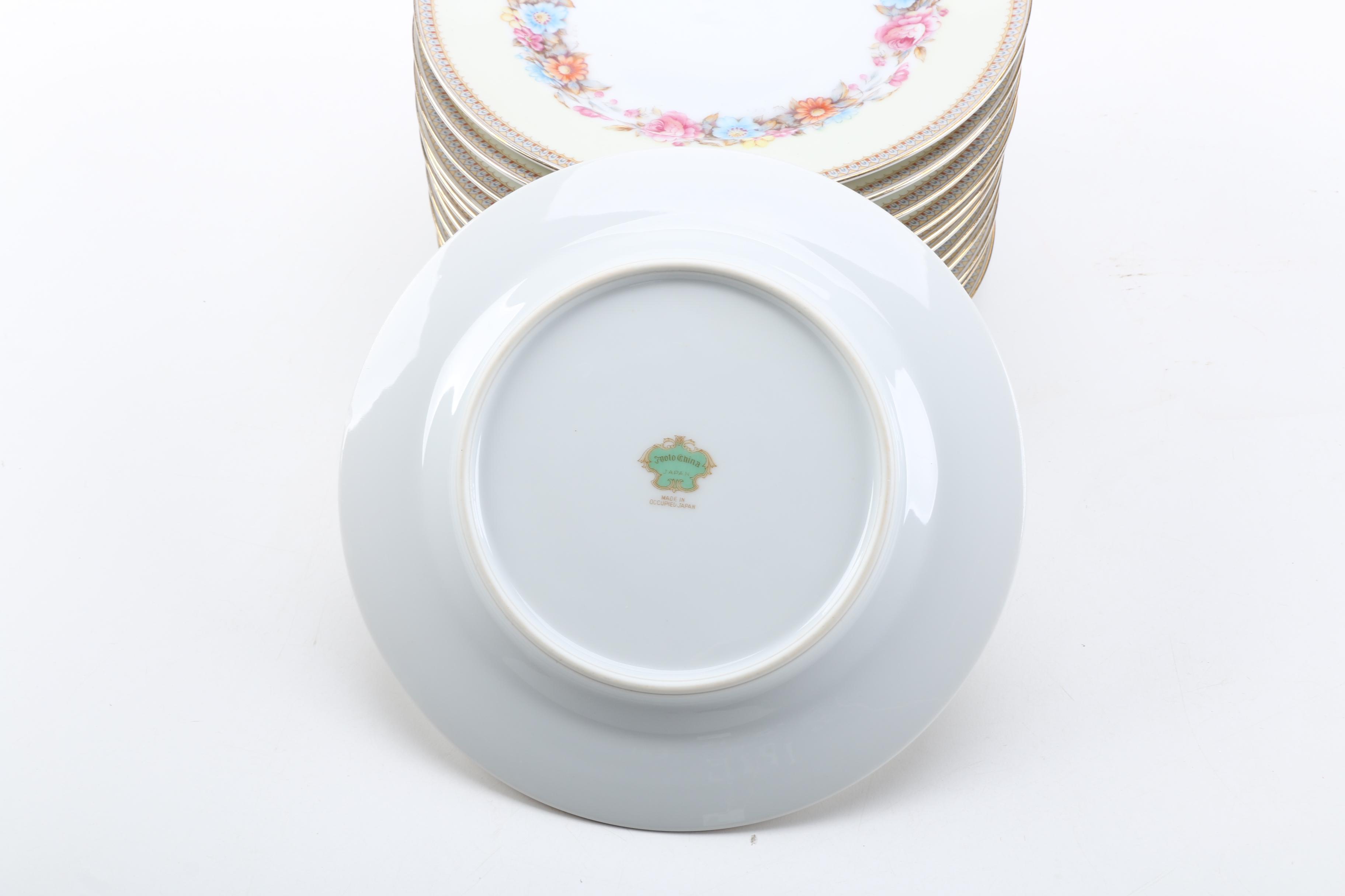 Vintage Jyoto Japanese Porcelain Dinnerware 1940s