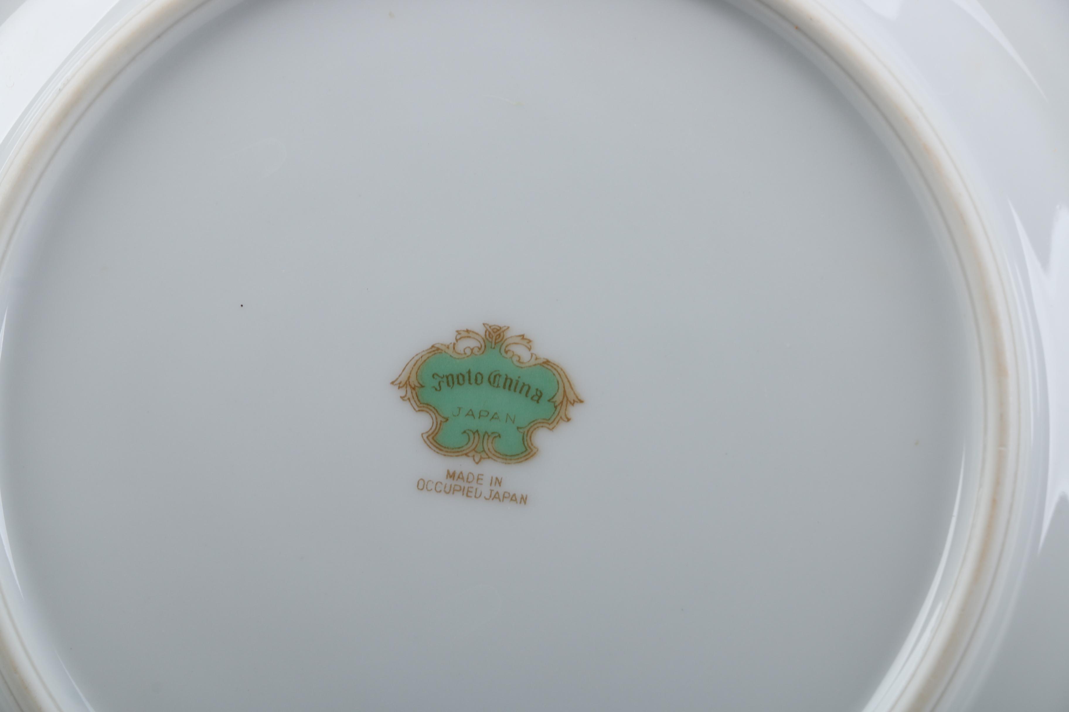 Vintage Jyoto Japanese Porcelain Dinnerware 1940s