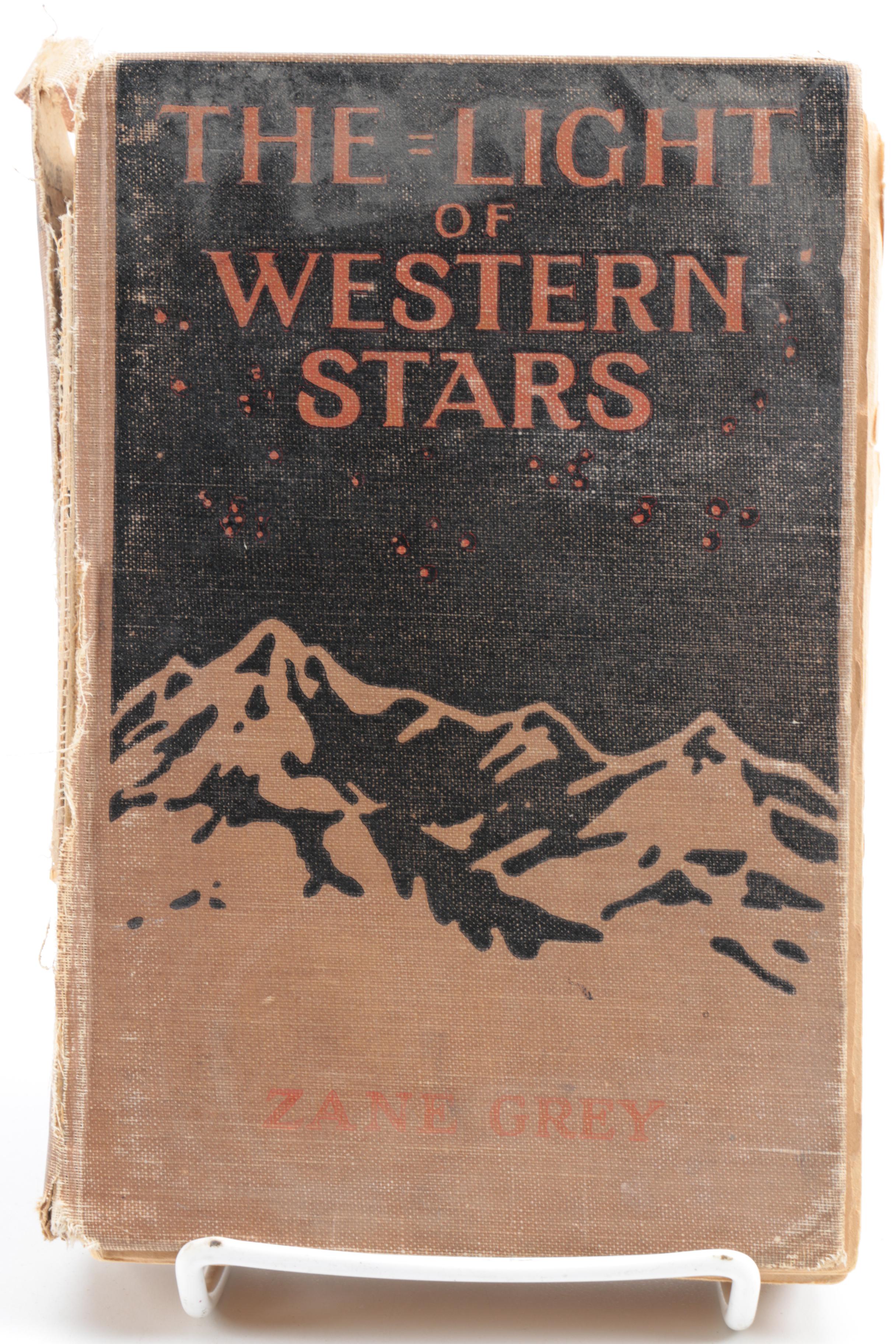 Antique Western Novels and Vintage Spanish-English Dictionary