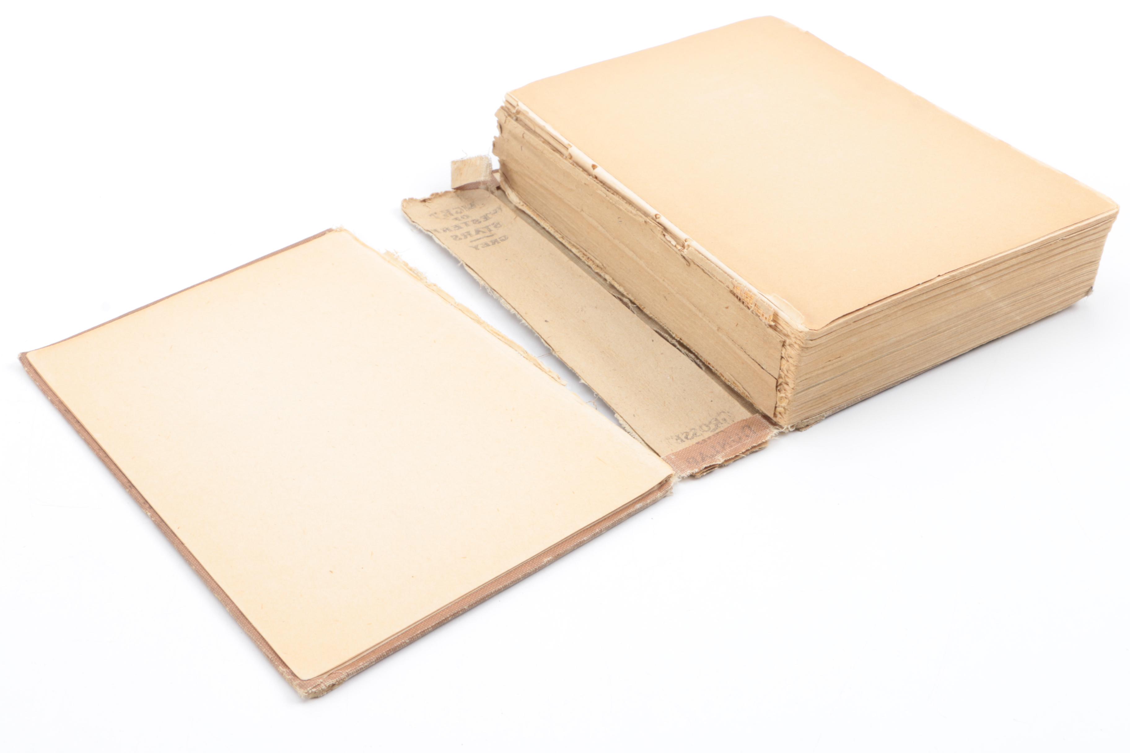 Antique Western Novels and Vintage Spanish-English Dictionary