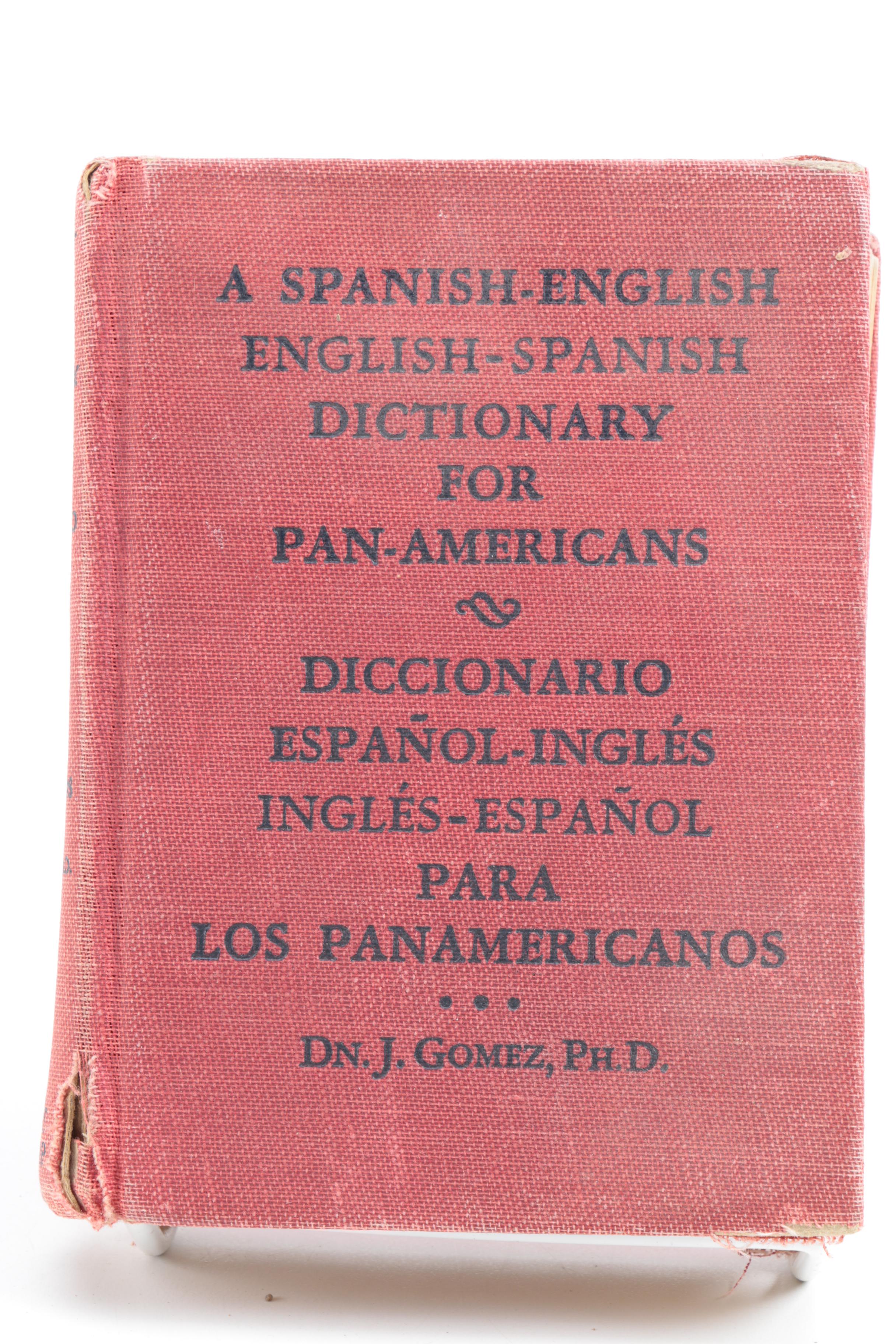 Antique Western Novels and Vintage Spanish-English Dictionary