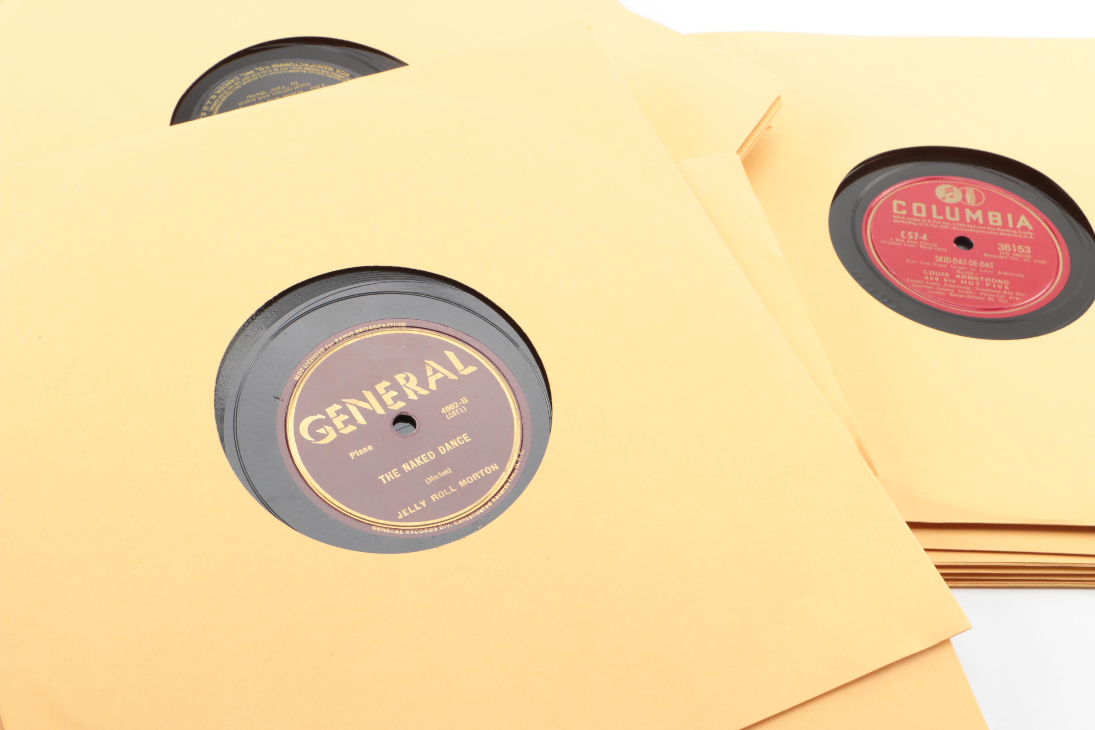 Louis Armstrong, "Fats" Waller and Other Jazz and Popular Music 78 RPM Records