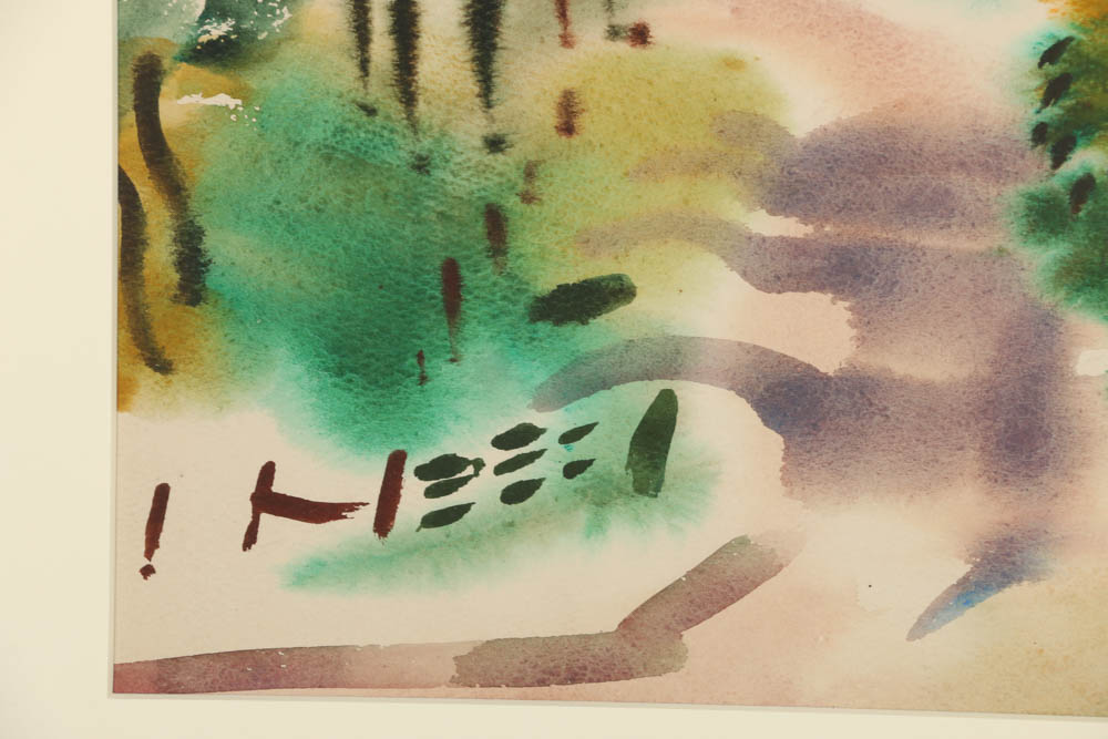 Carl Zimmerman Watercolor Painting