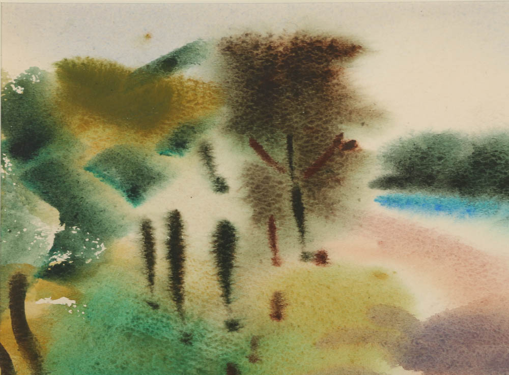 Carl Zimmerman Watercolor Painting