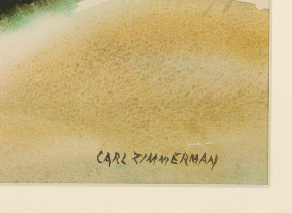 Carl Zimmerman Watercolor Painting