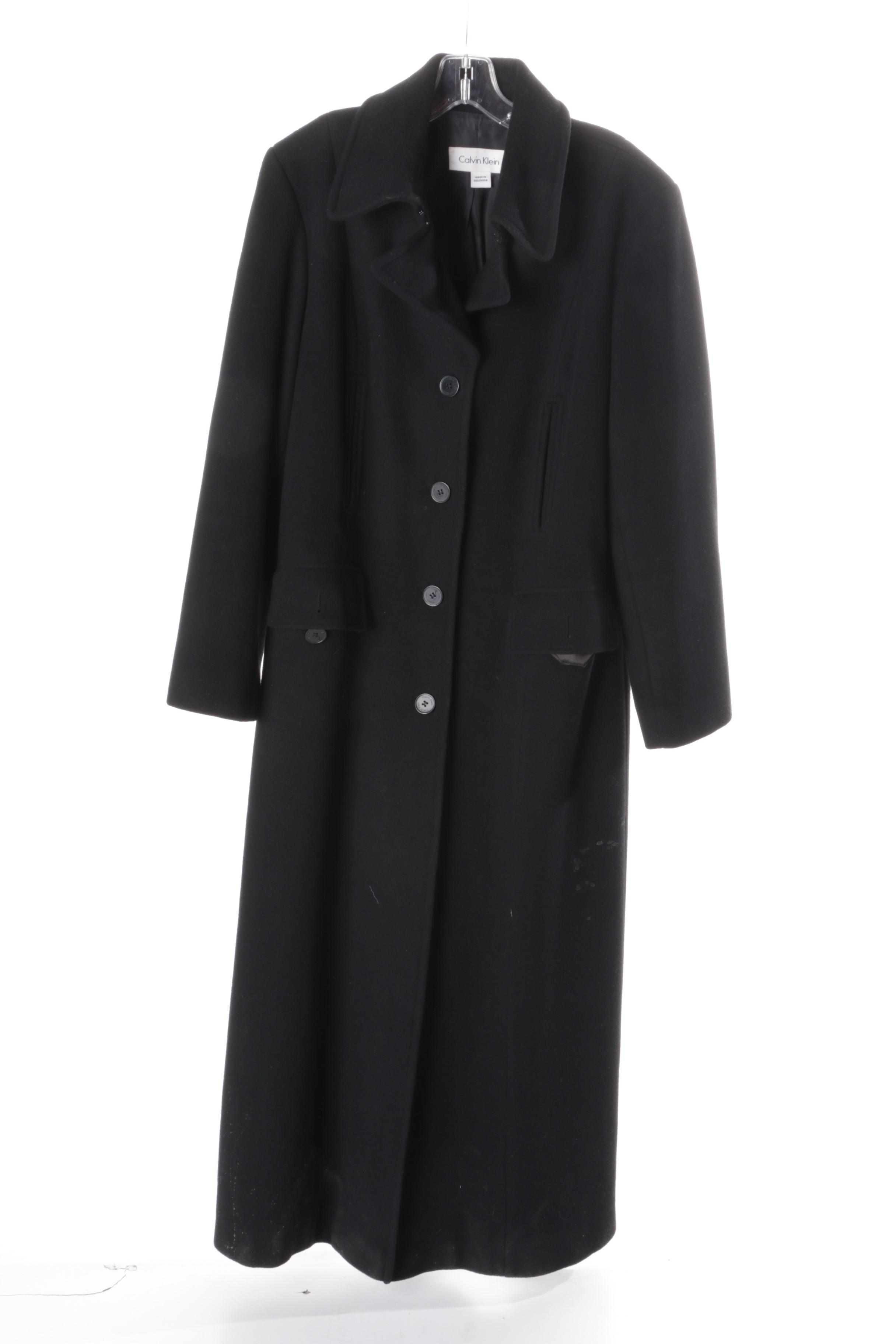 Women's Black Overcoats Including Calvin Klein