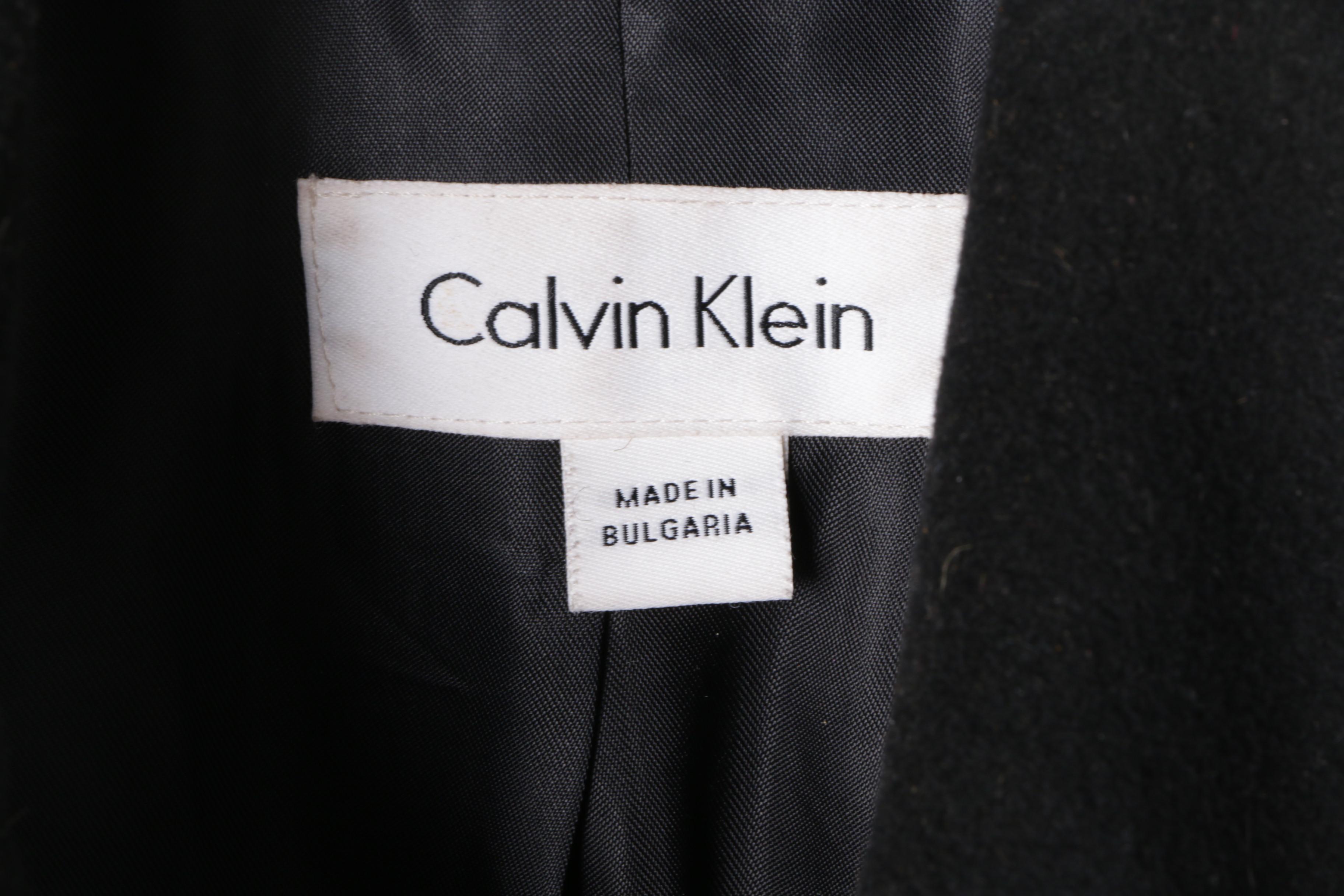 Women's Black Overcoats Including Calvin Klein