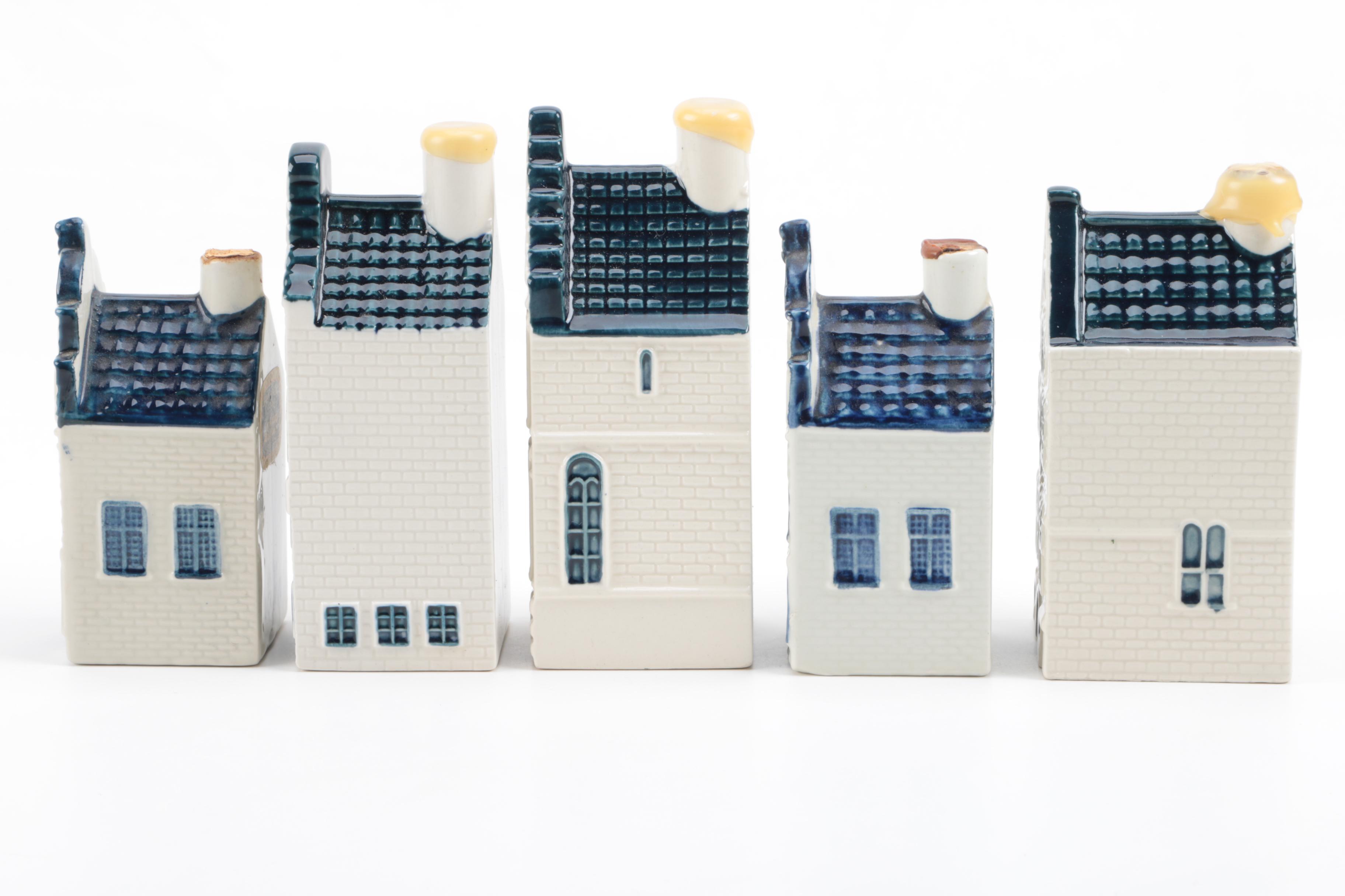 KLM Delft Blue House Decanters