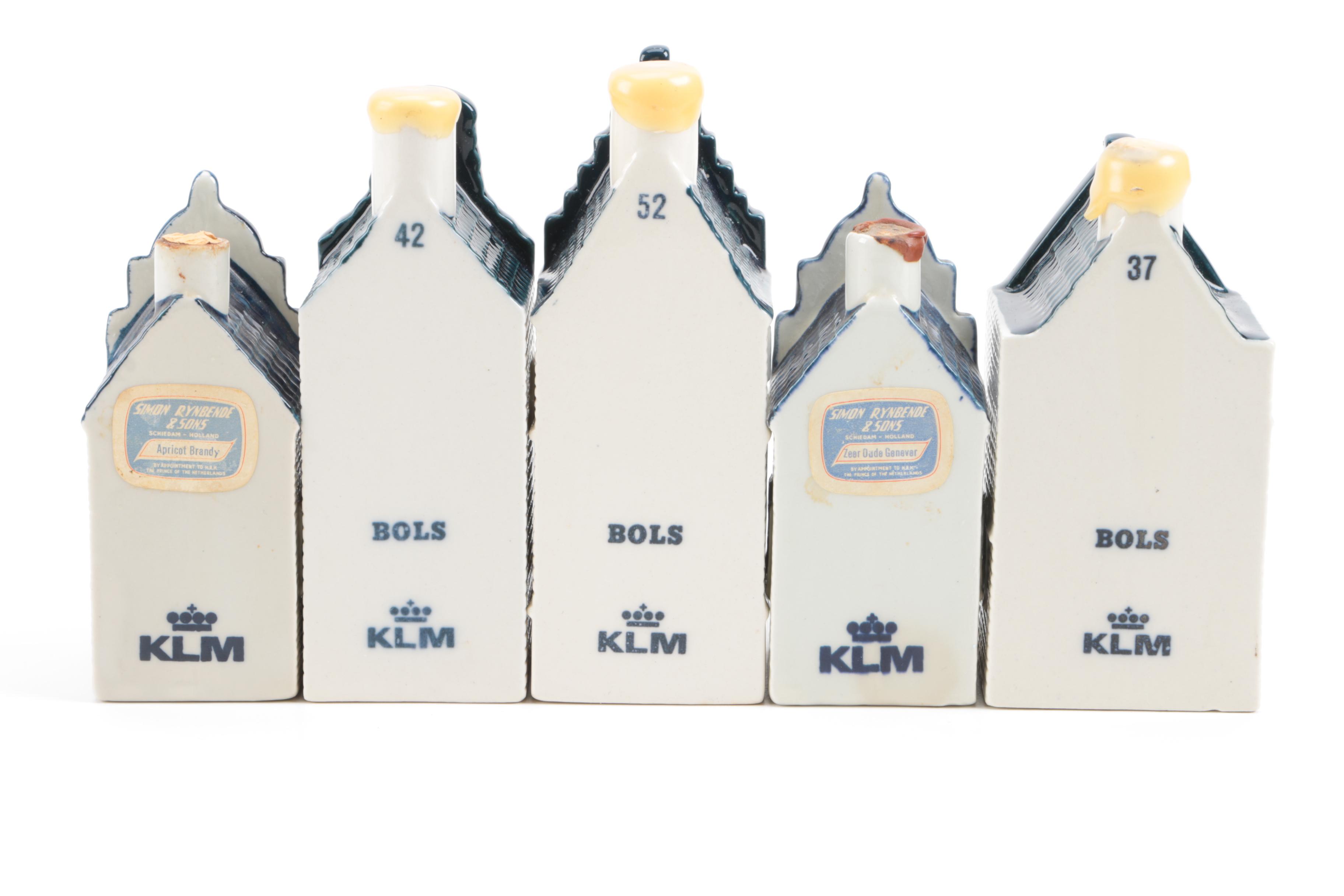 KLM Delft Blue House Decanters