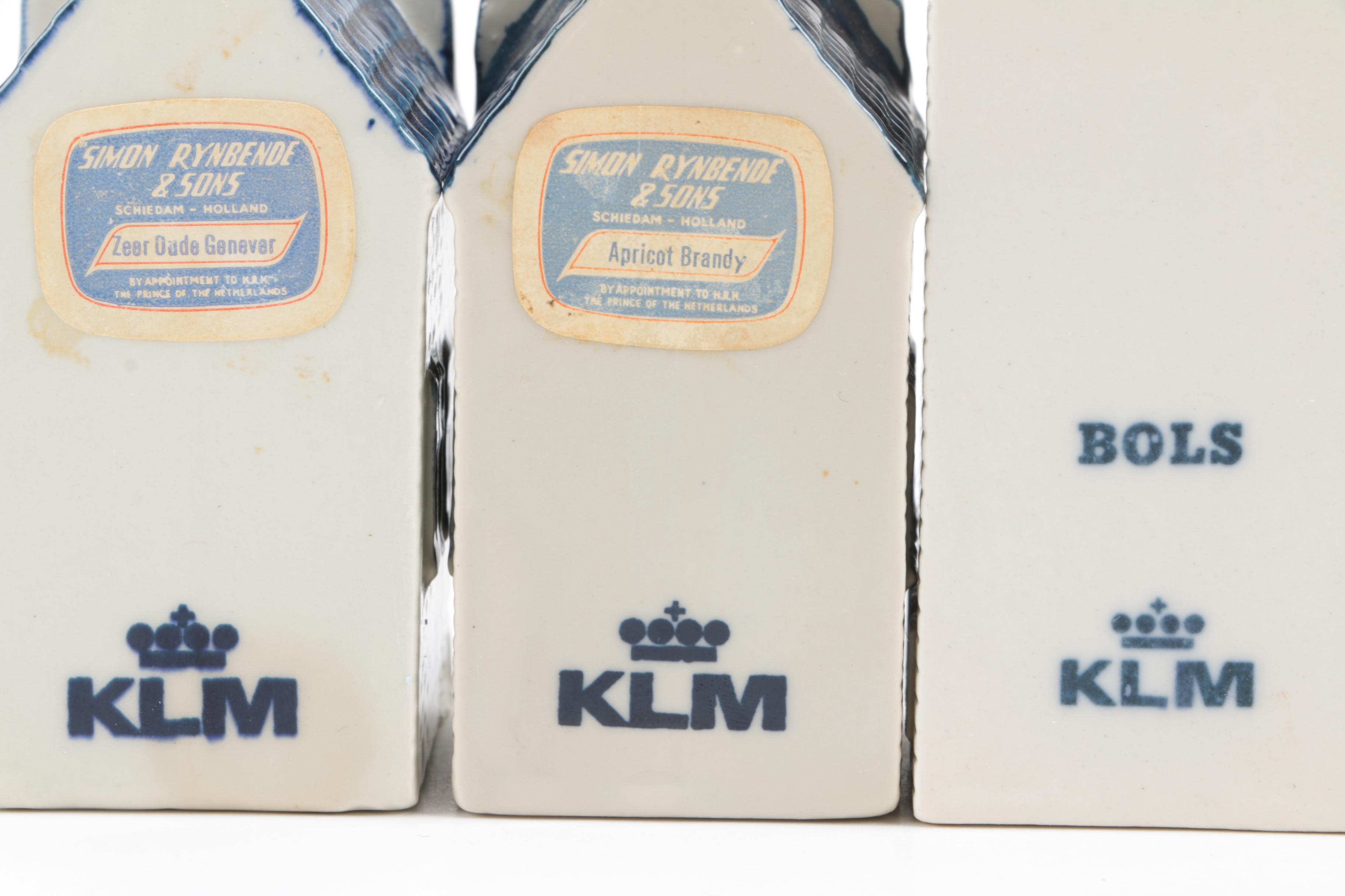 KLM Delft Blue House Decanters