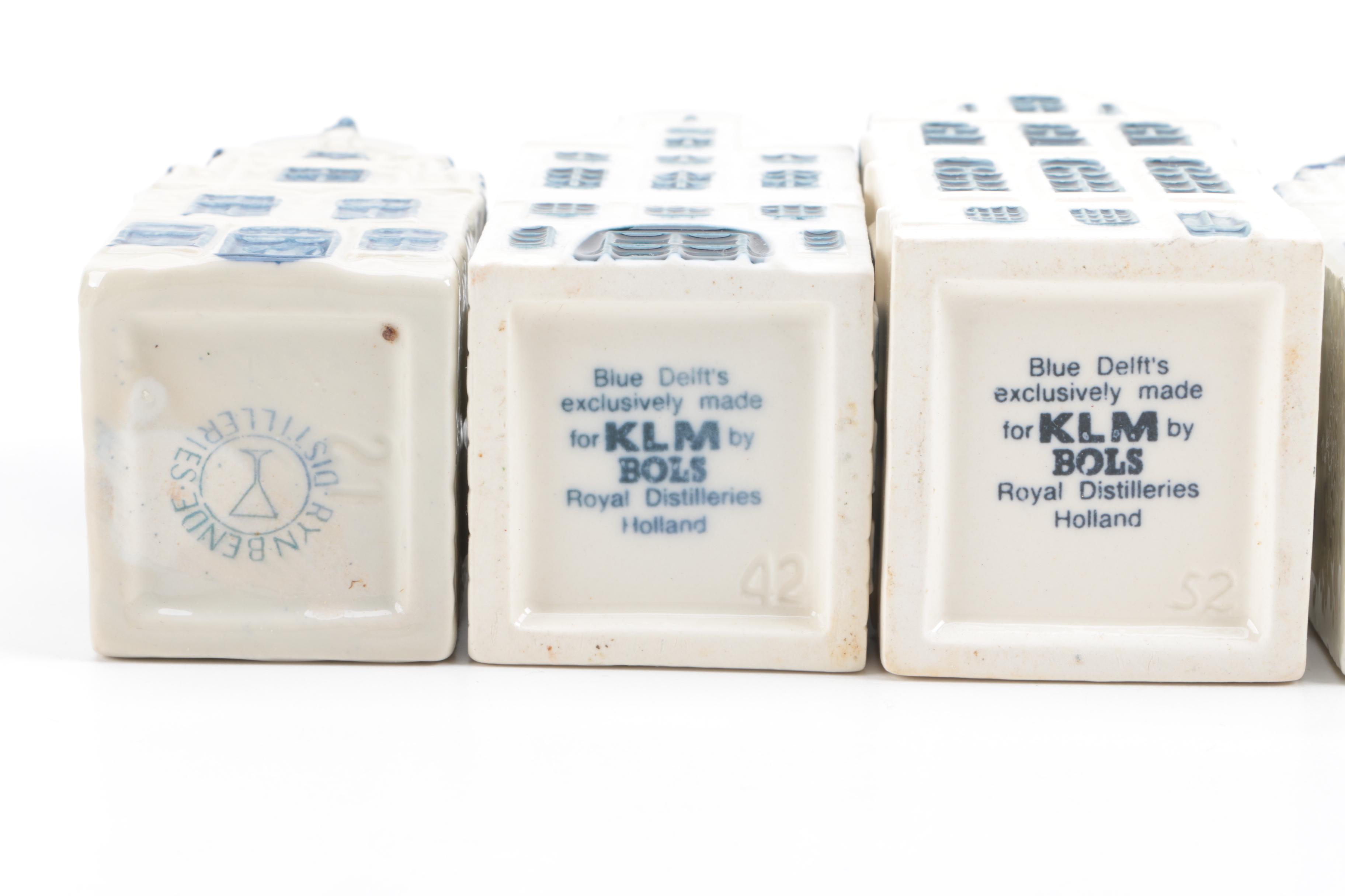 KLM Delft Blue House Decanters