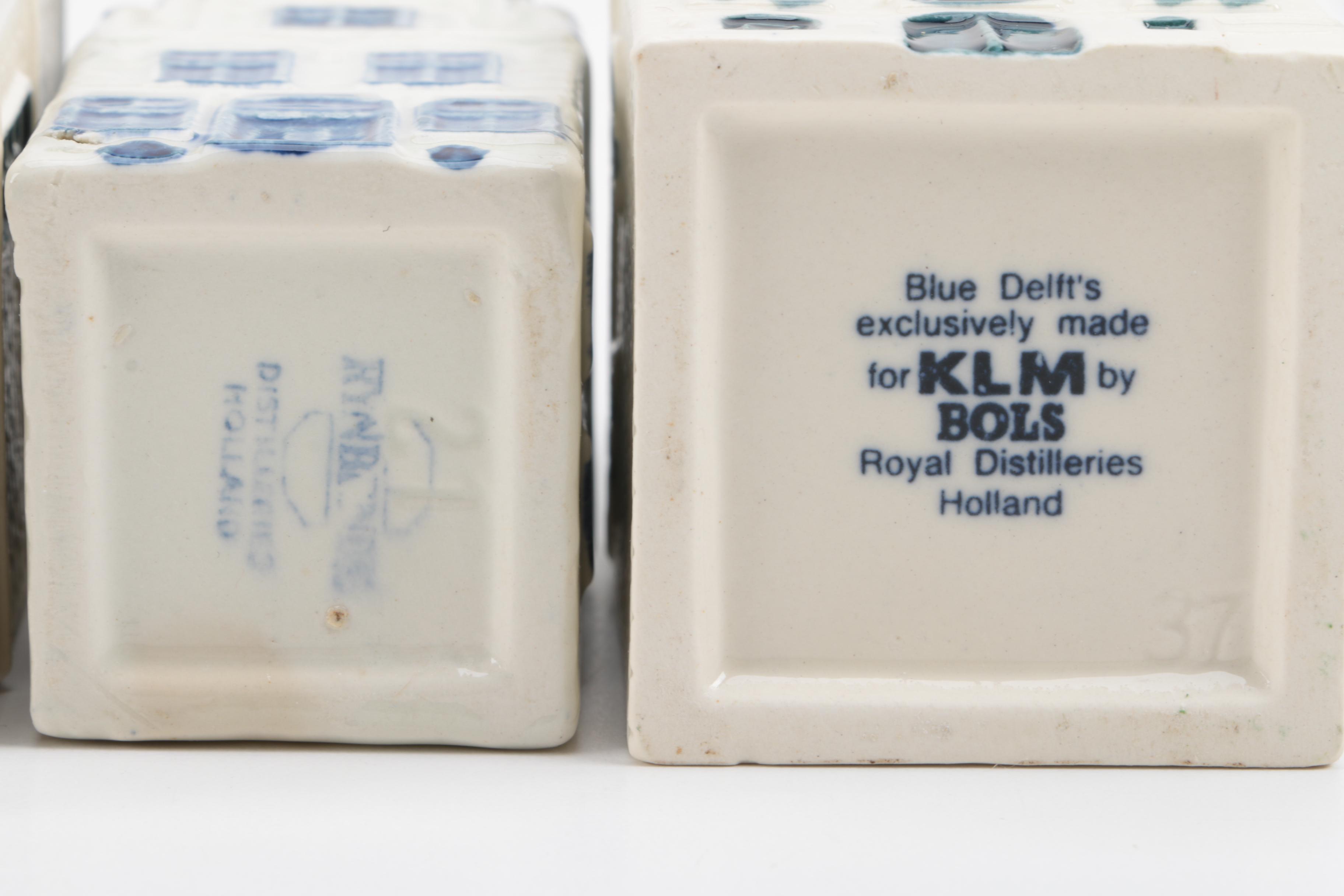 KLM Delft Blue House Decanters