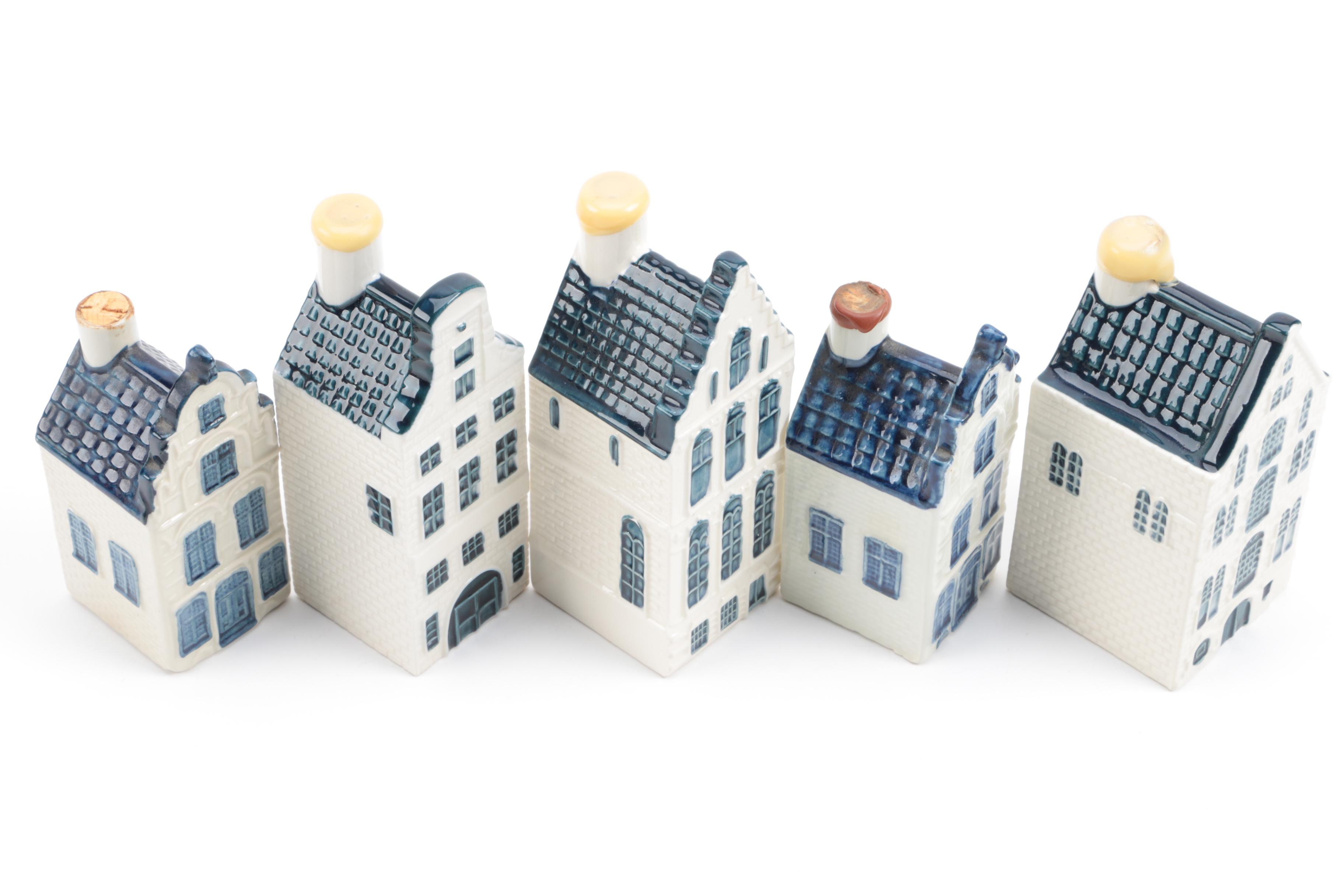 KLM Delft Blue House Decanters