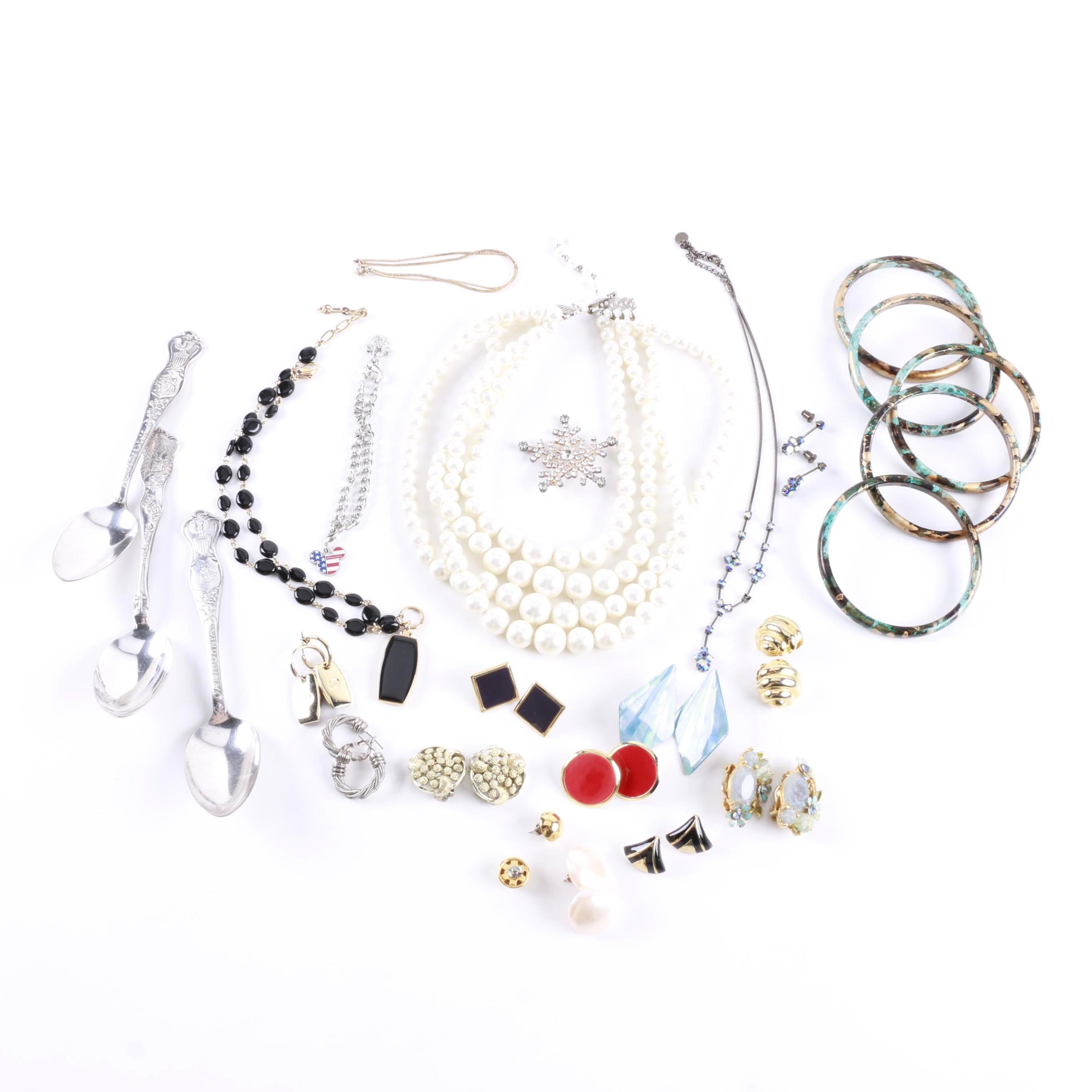 Costume Jewelry Assortment Including Disney and Coro