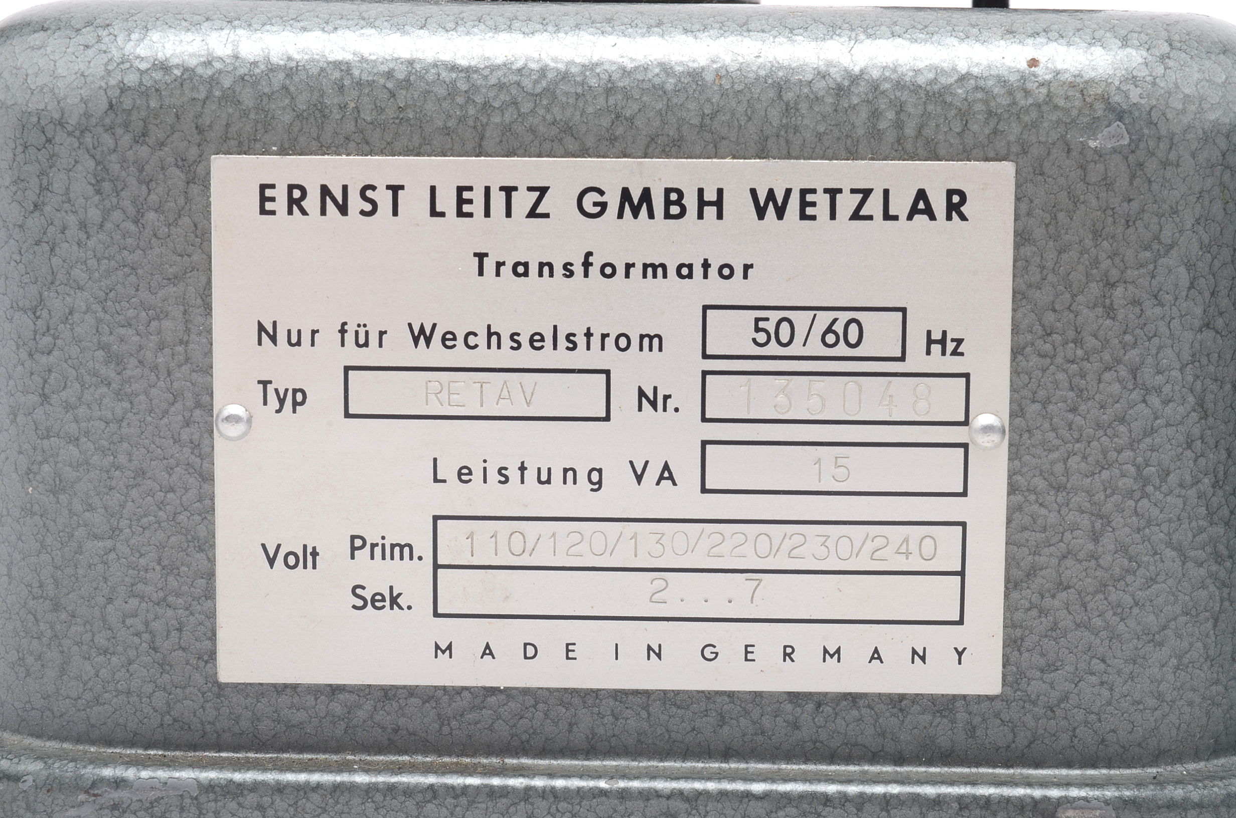 Mid-Century Modern Ernst Leitz Wetzlar Microscope Power Base