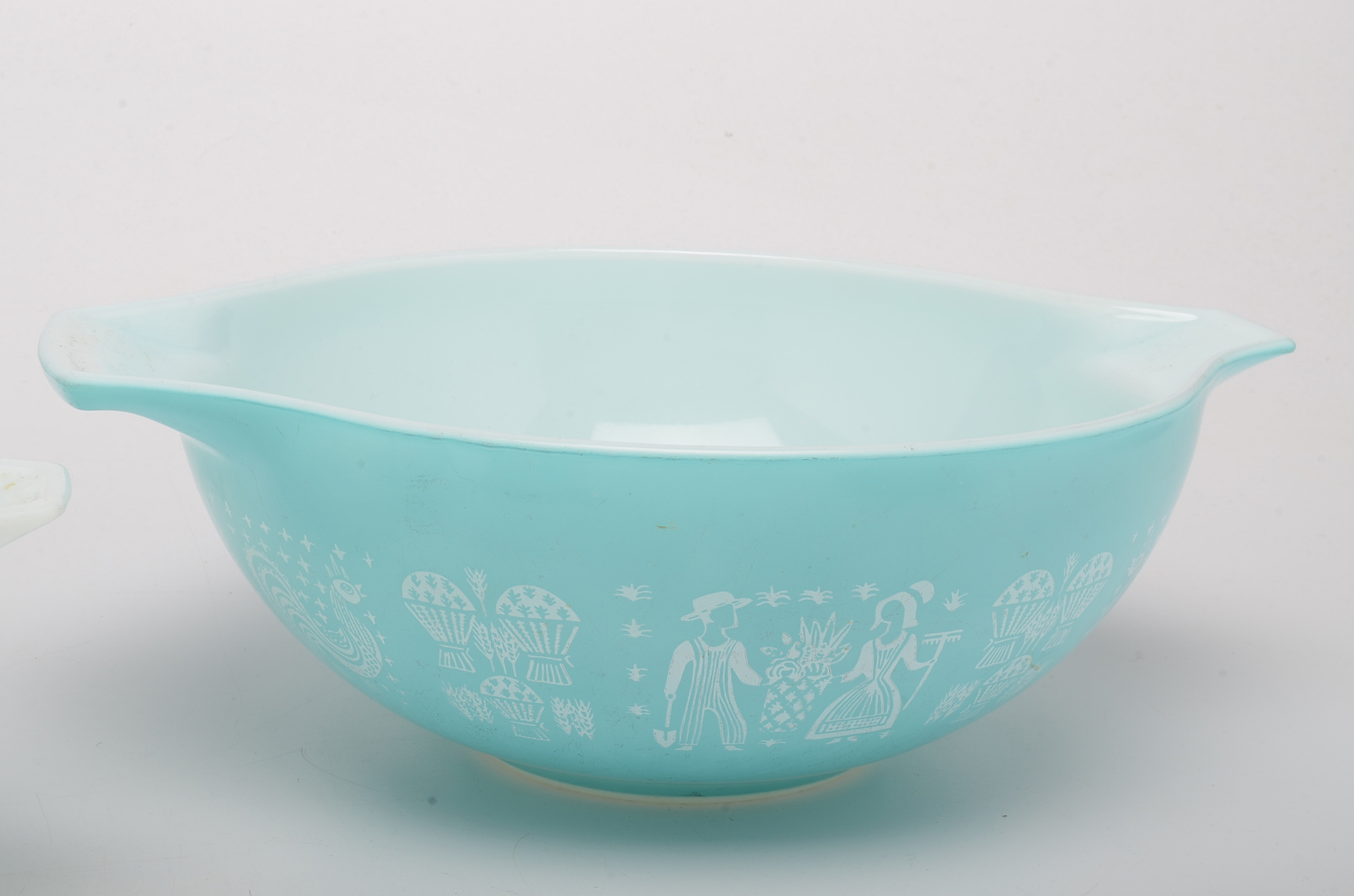 Vintage Pyrex "Butterprint" Glass Cinderella Mixing Bowls