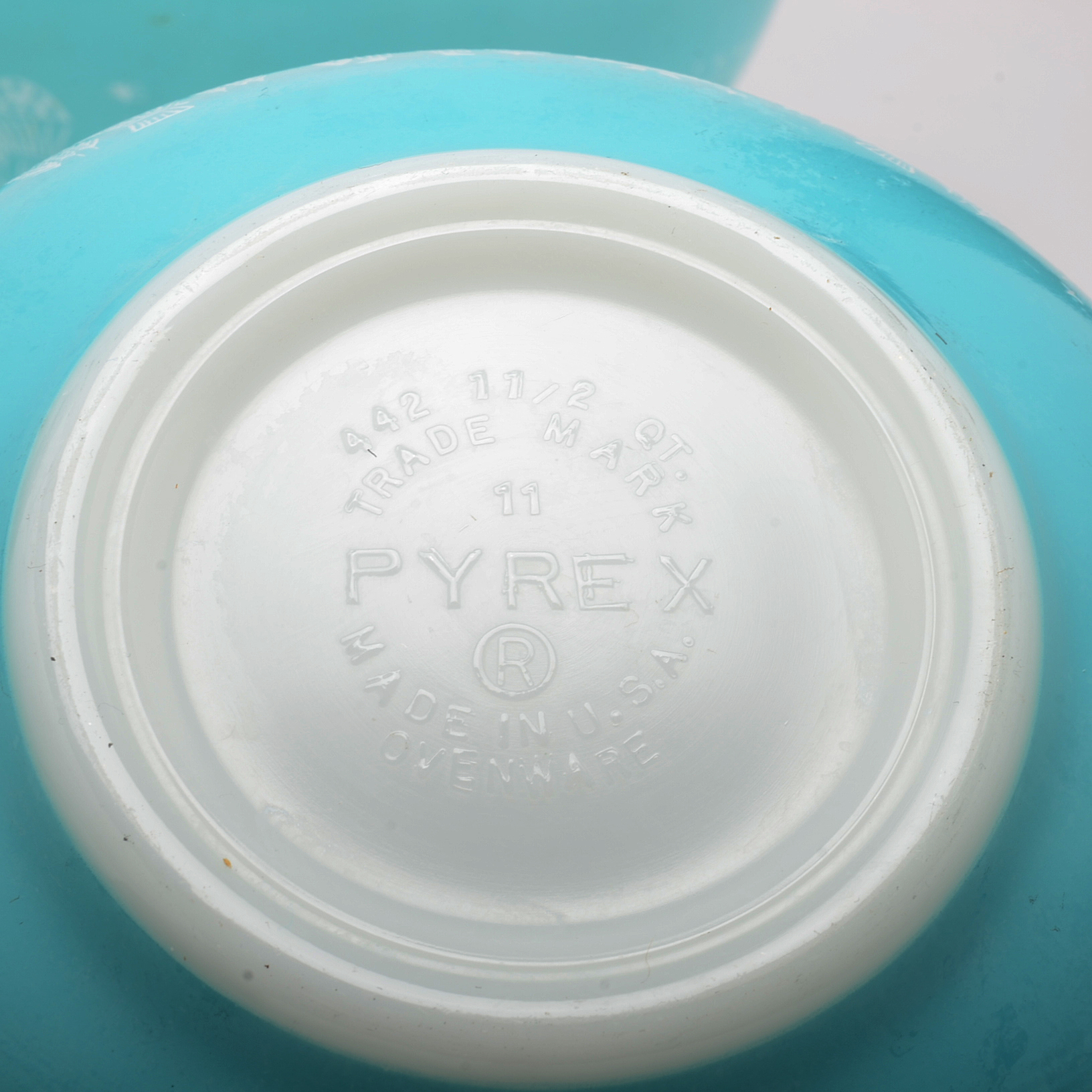 Vintage Pyrex "Butterprint" Glass Cinderella Mixing Bowls