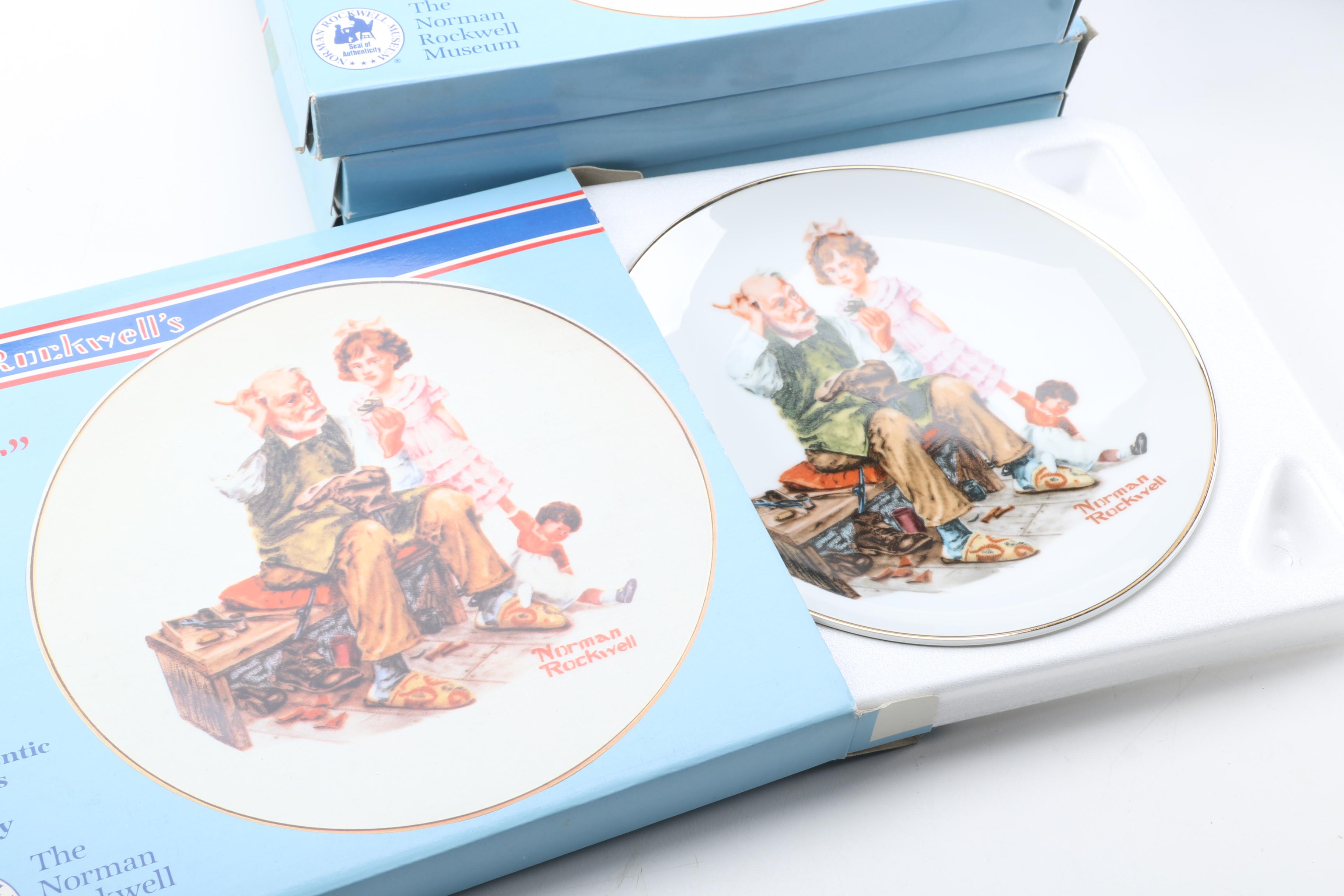 Norman Rockwell Museum Collector Plates and Figurine