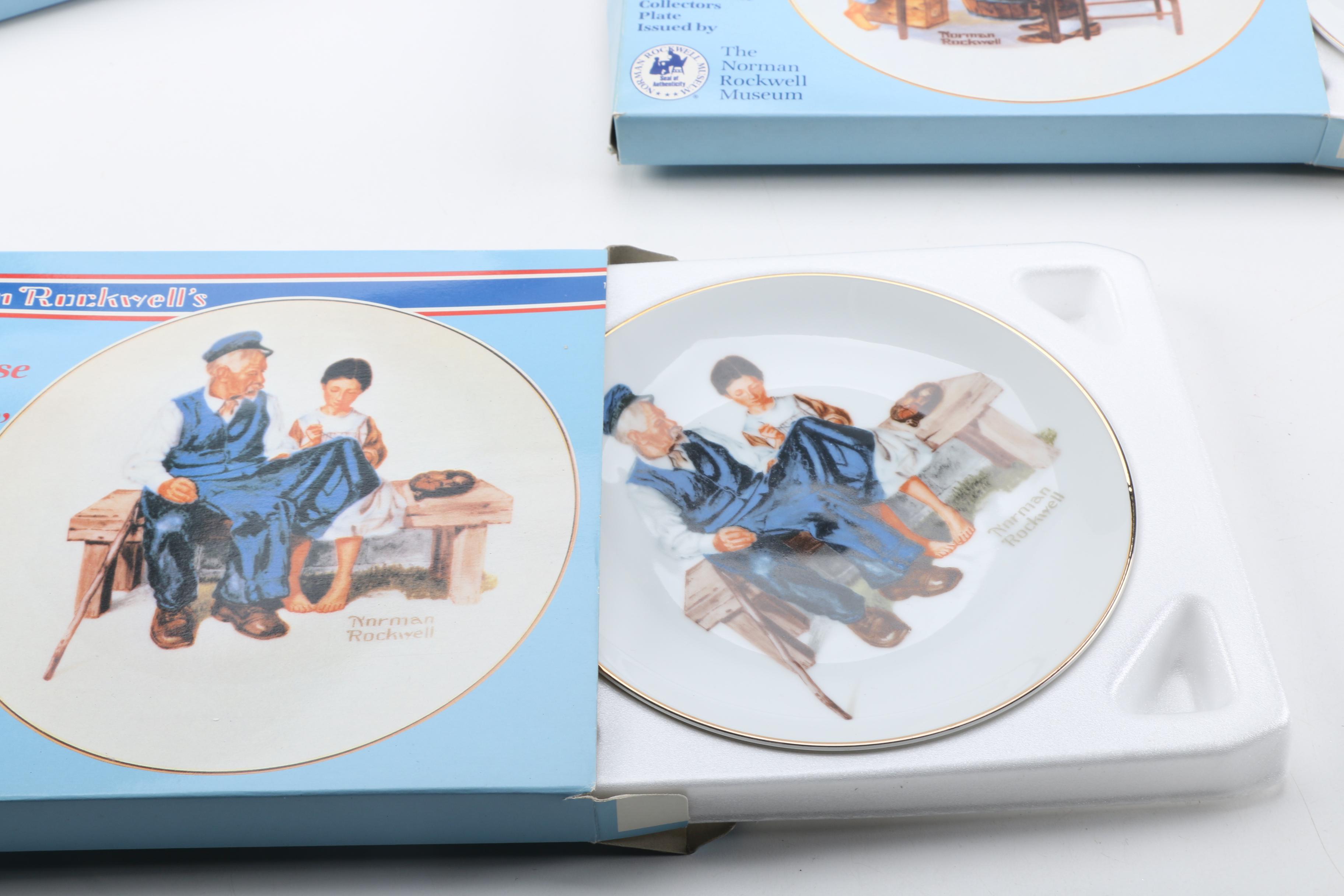 Norman Rockwell Museum Collector Plates and Figurine