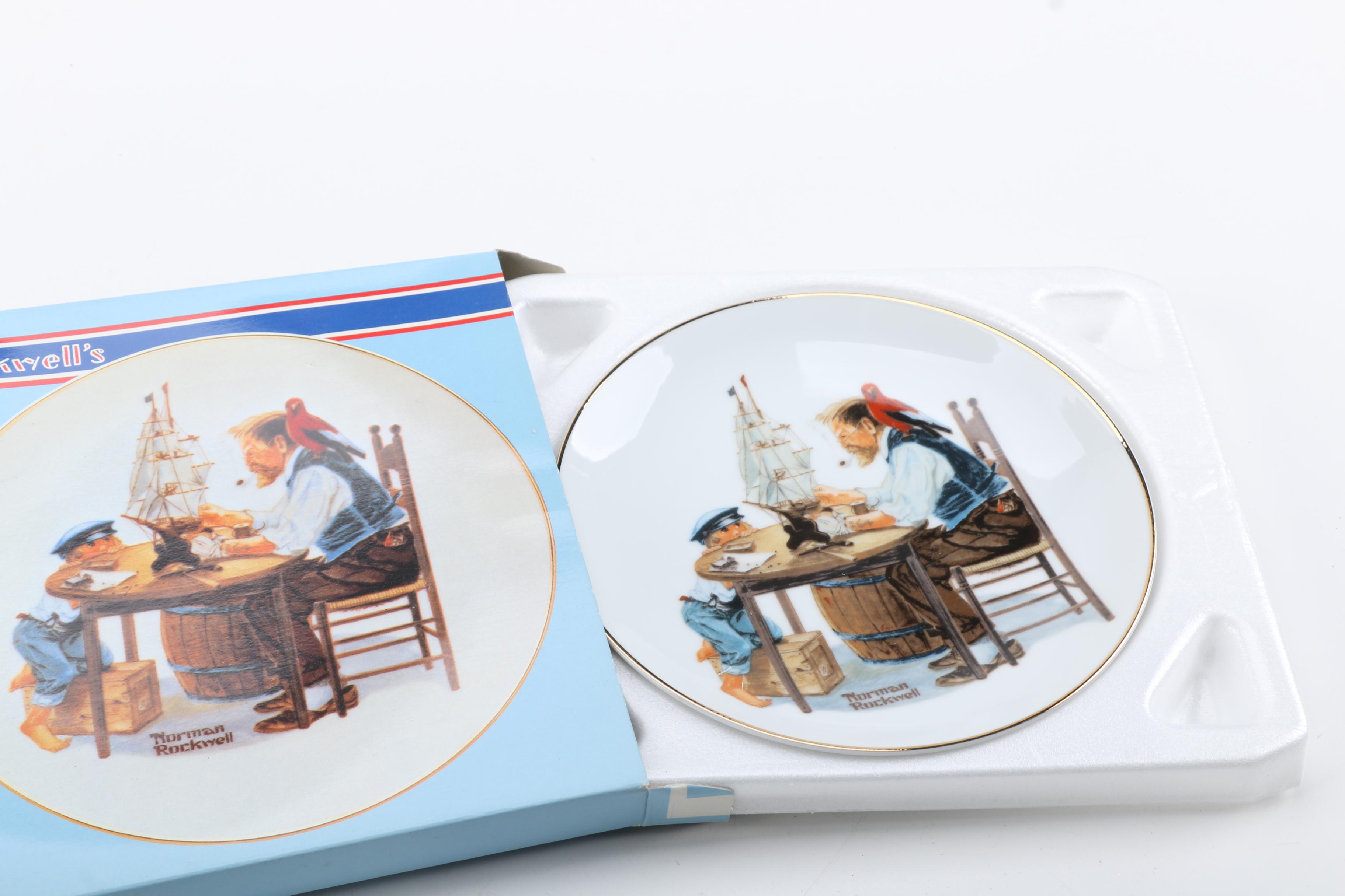 Norman Rockwell Museum Collector Plates and Figurine