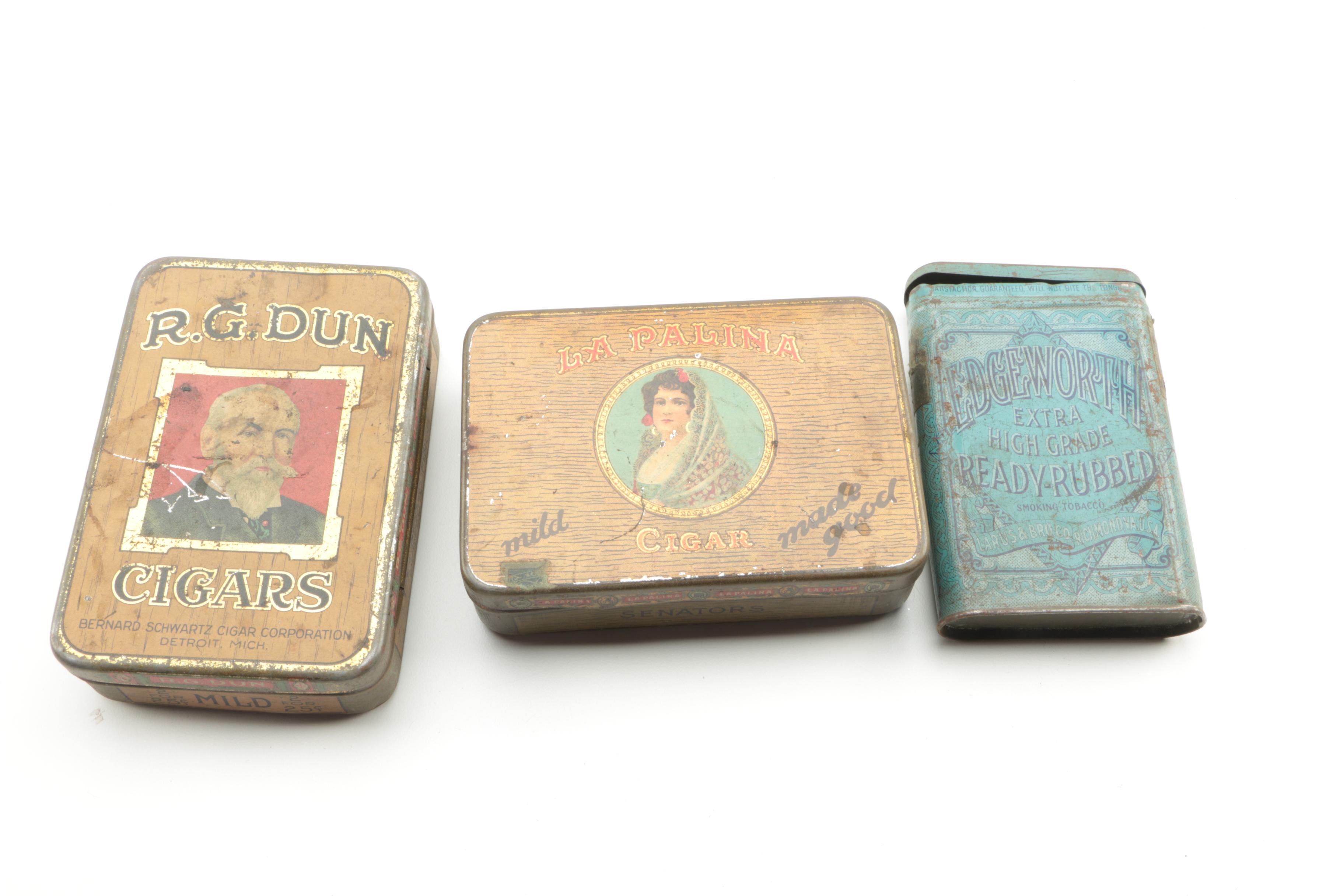 Vintage Cigar and Tums Tins