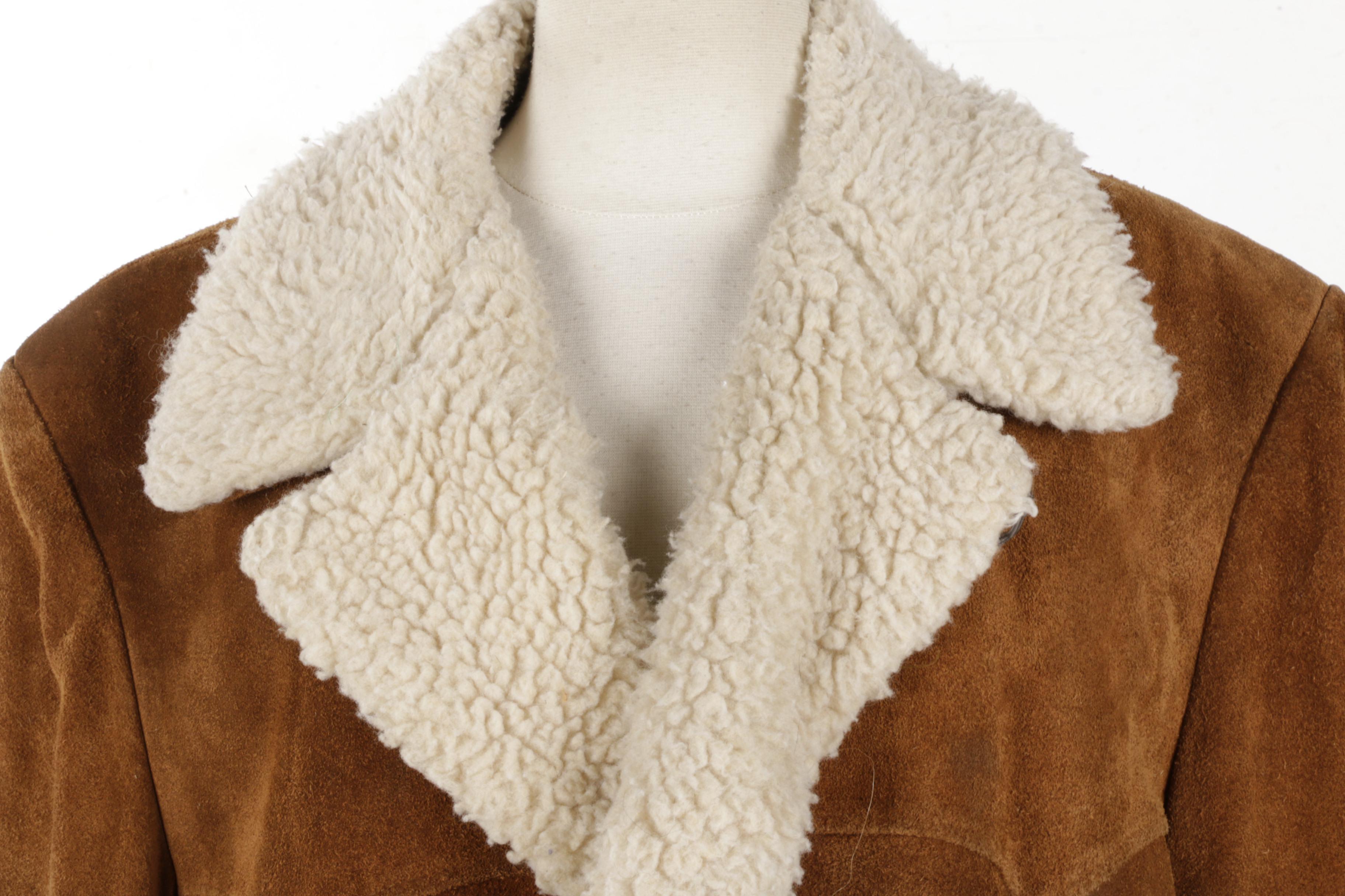 Men's Circa 1970 Swagger Suede and Faux Fur Coat