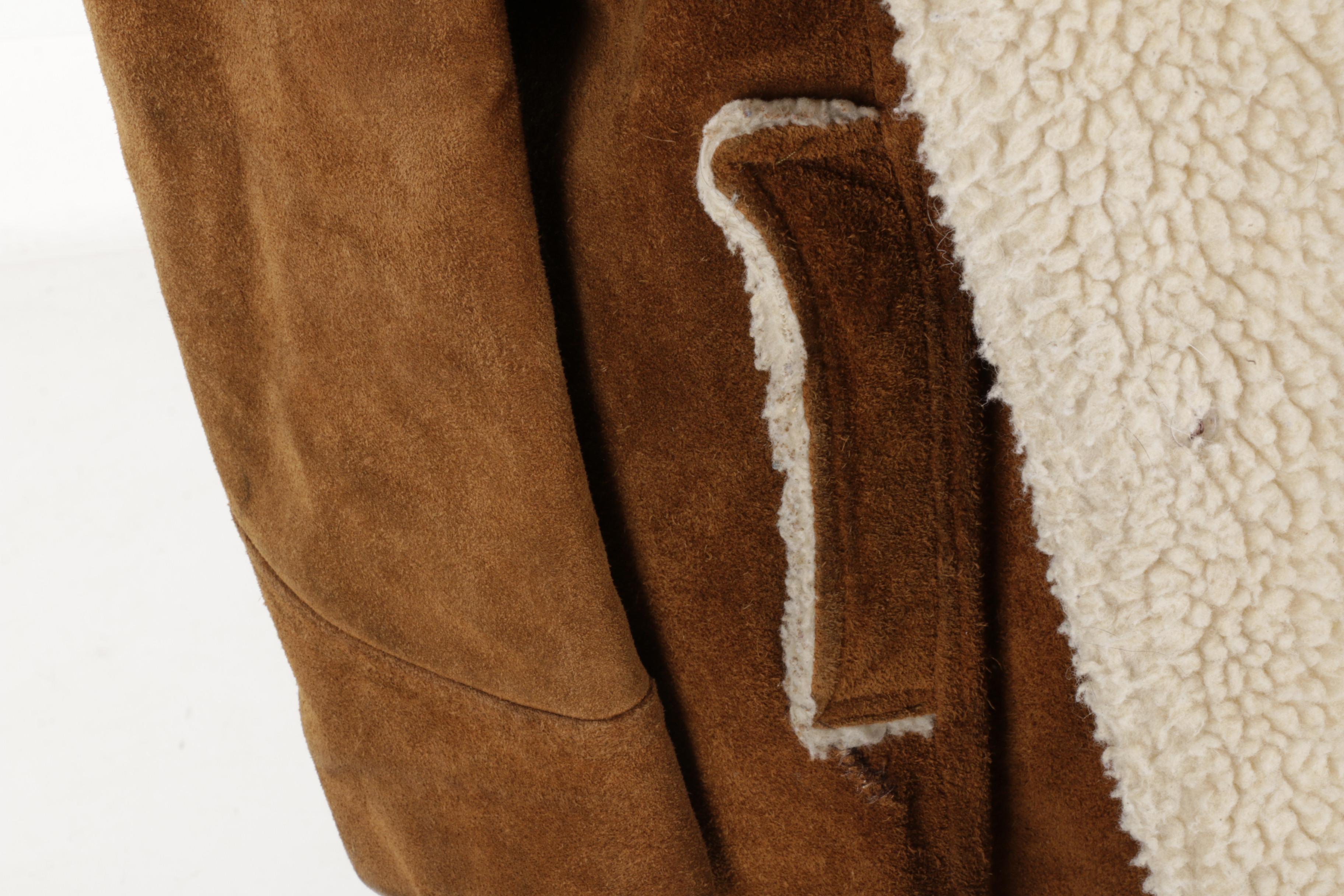 Men's Circa 1970 Swagger Suede and Faux Fur Coat