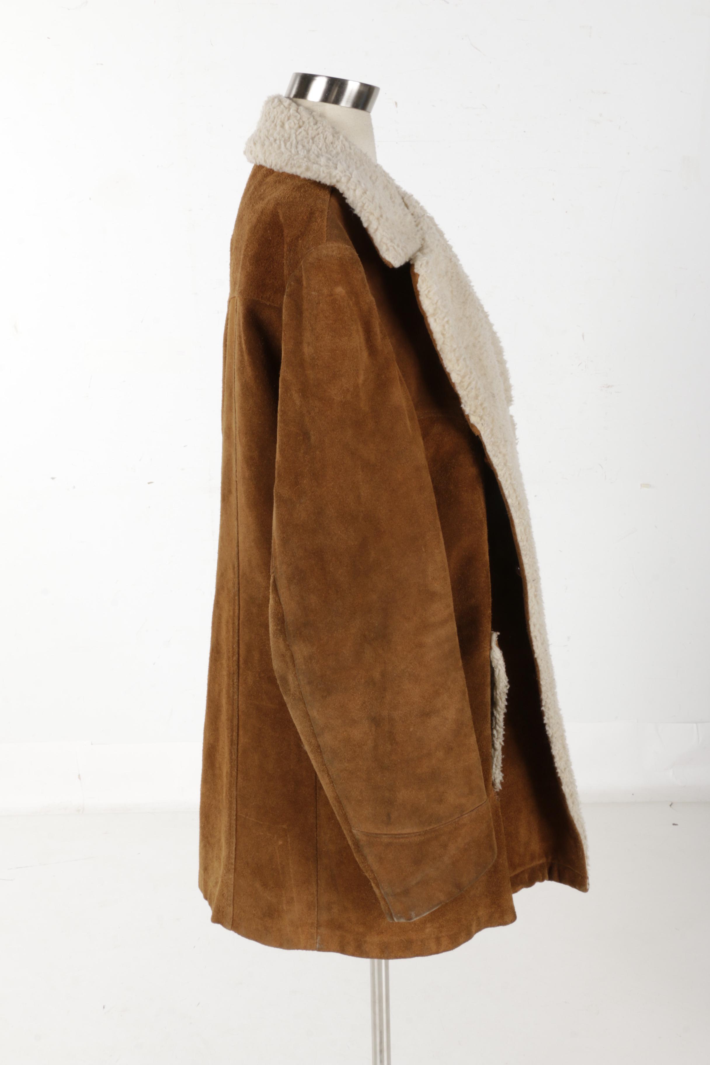 Men's Circa 1970 Swagger Suede and Faux Fur Coat