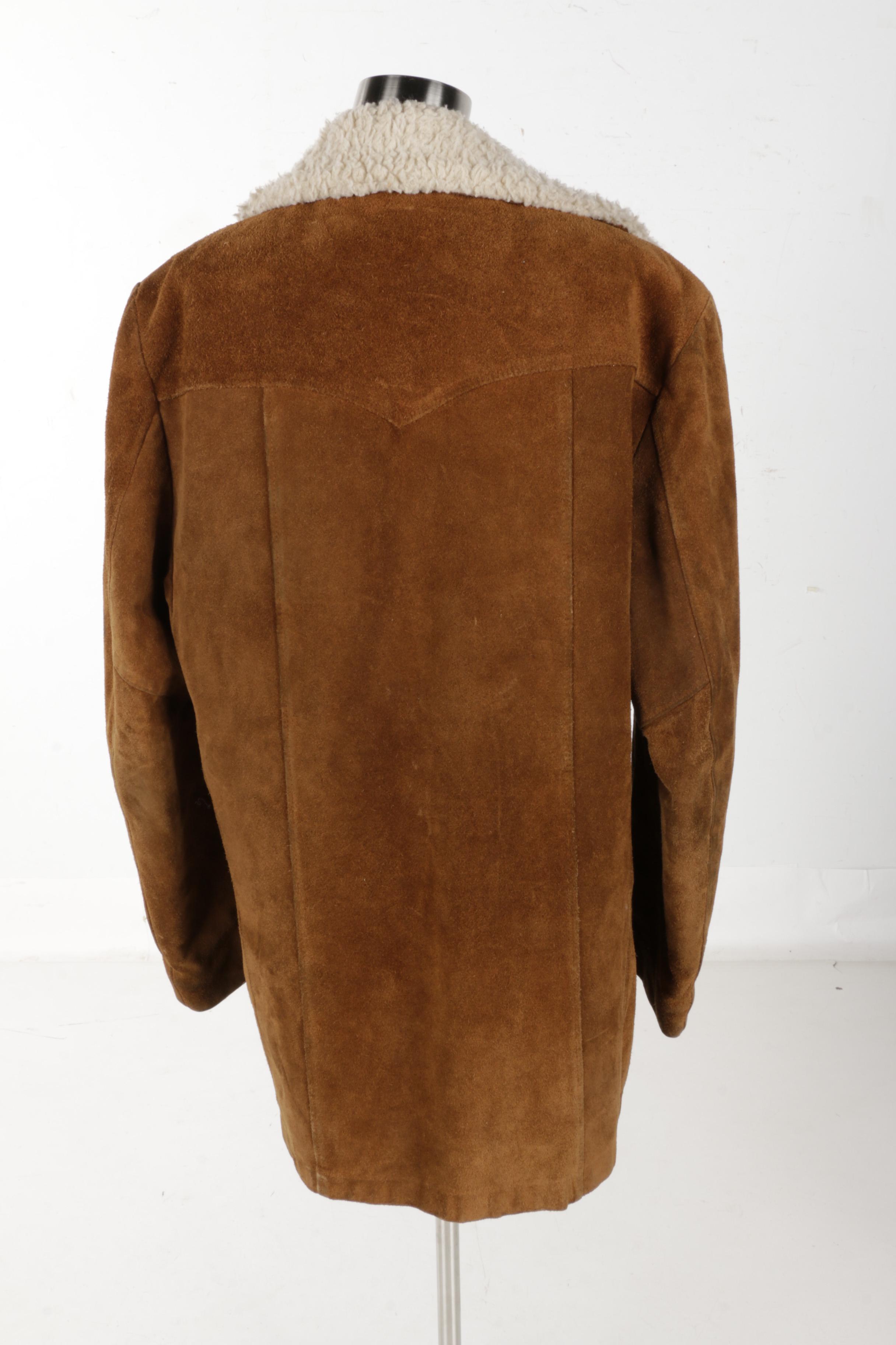 Men's Circa 1970 Swagger Suede and Faux Fur Coat