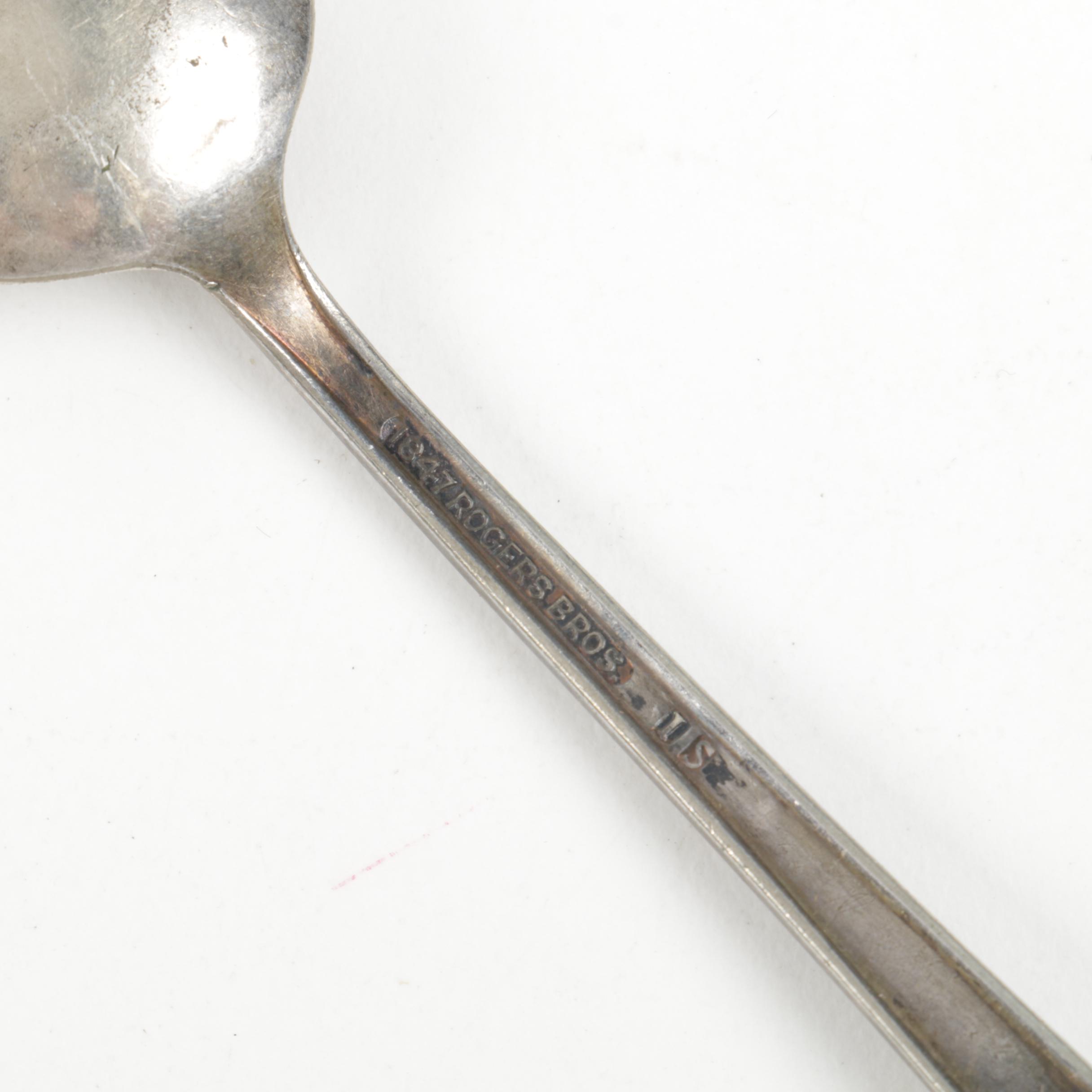 Wm. Rogers & Son Silver Plate Souvenir Spoons with 1847 Roger Bros. Spoon