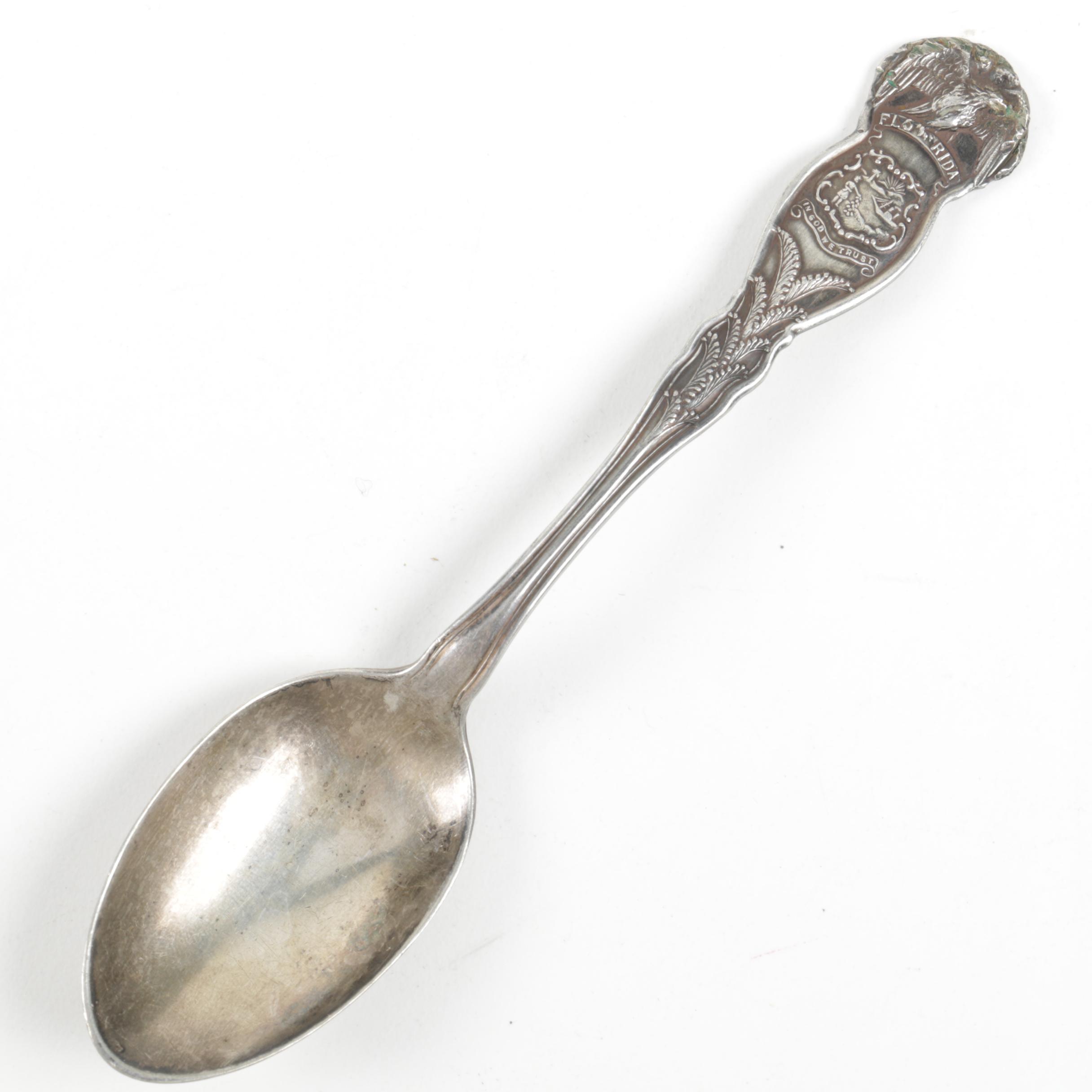 Wm. Rogers & Son Silver Plate Souvenir Spoons with 1847 Roger Bros. Spoon