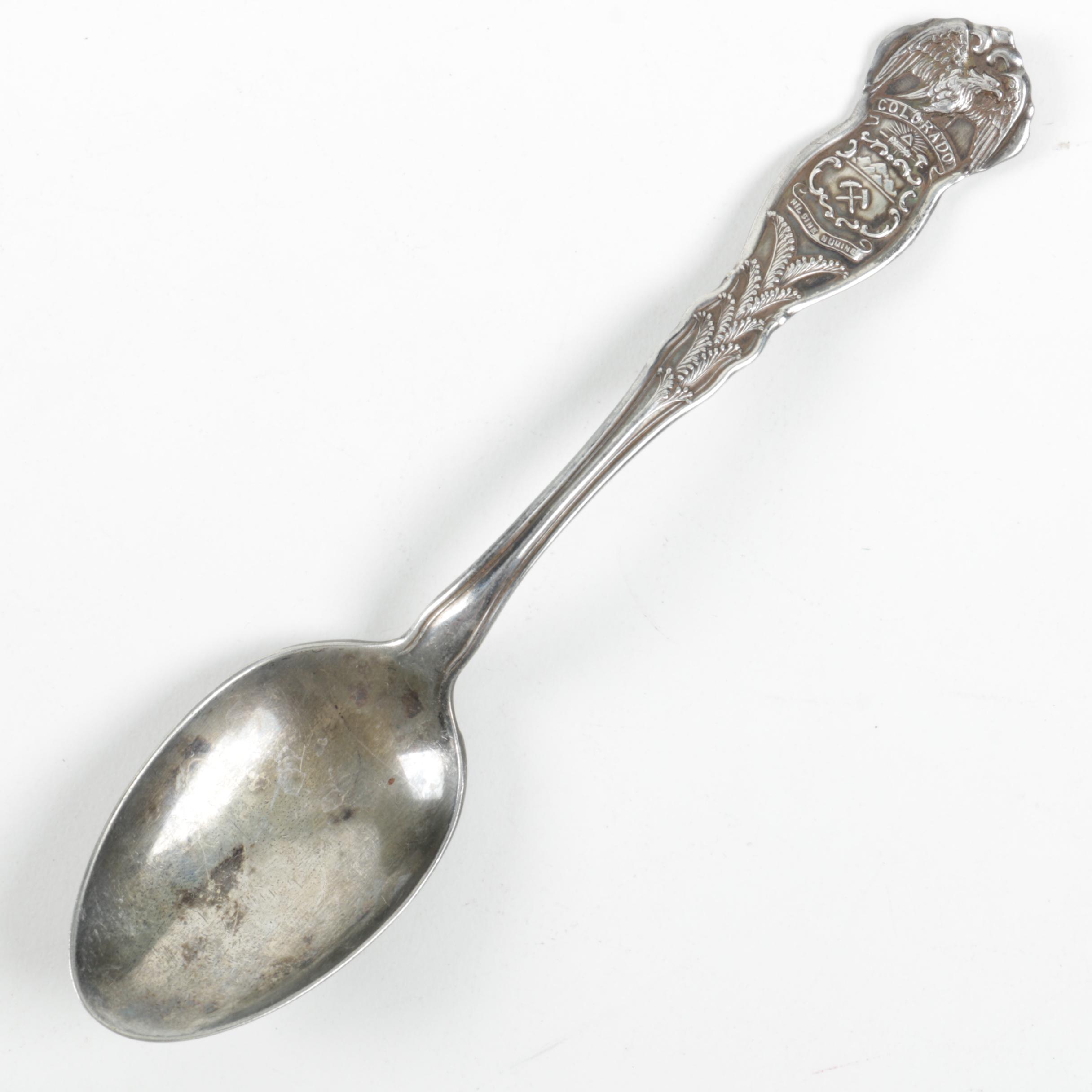 Wm. Rogers & Son Silver Plate Souvenir Spoons with 1847 Roger Bros. Spoon
