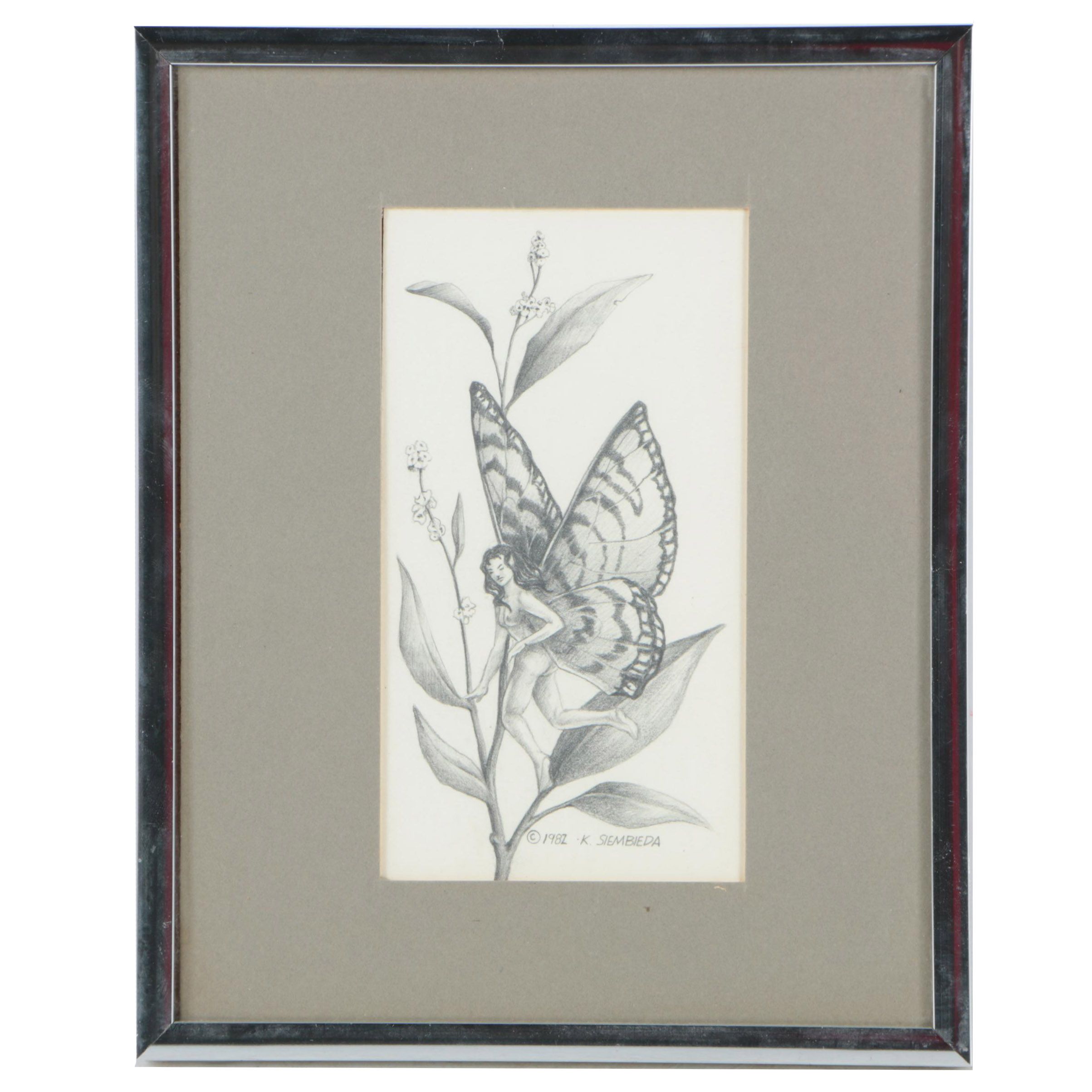 Kevin Siembieda 1982 Graphite Drawing on Paper