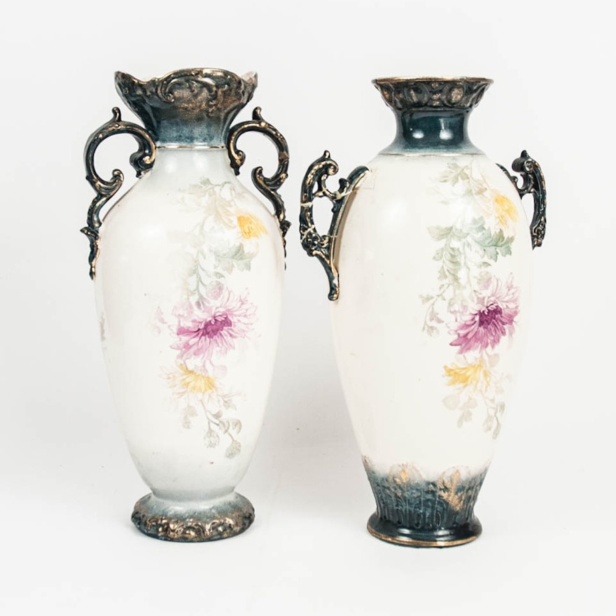 Royal Bonn Mantel Vases