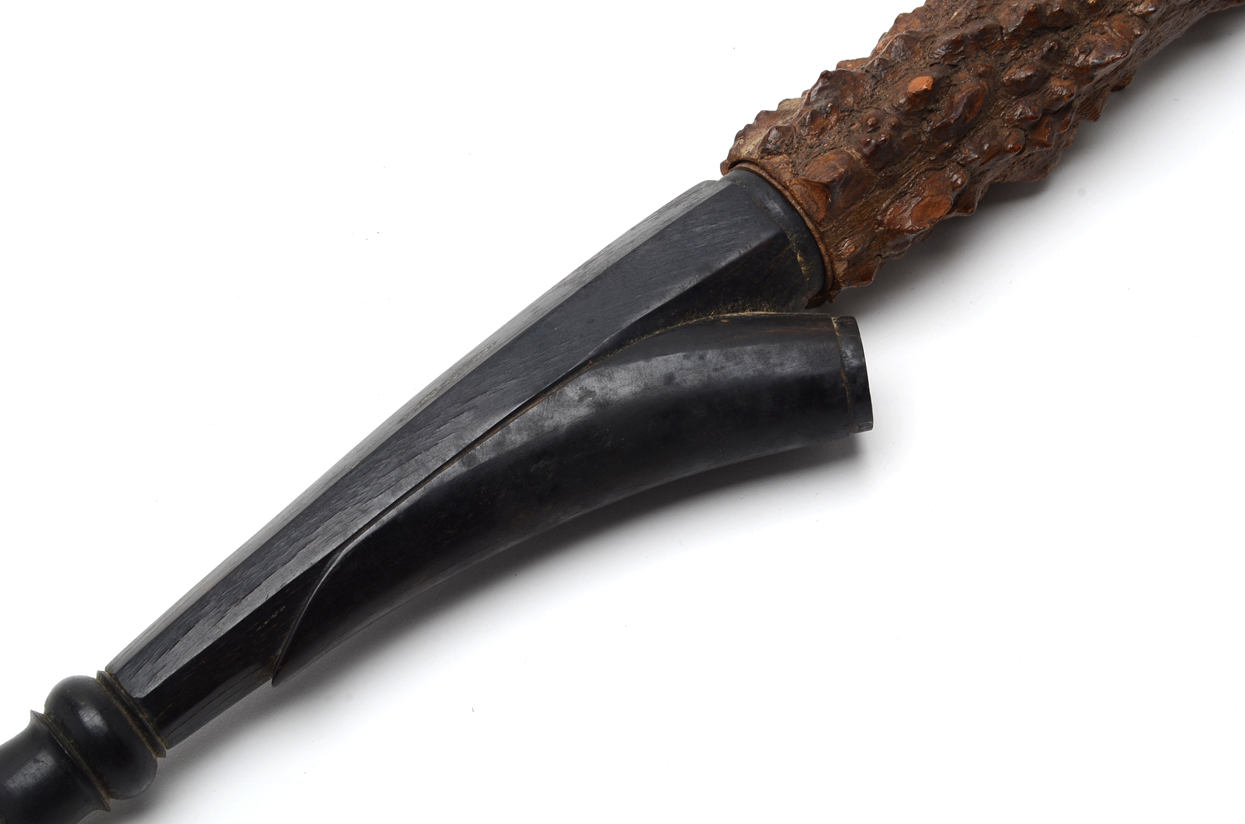 Large Ornate Tyrolean Pipe with Porcelain Tyrolean Bowl