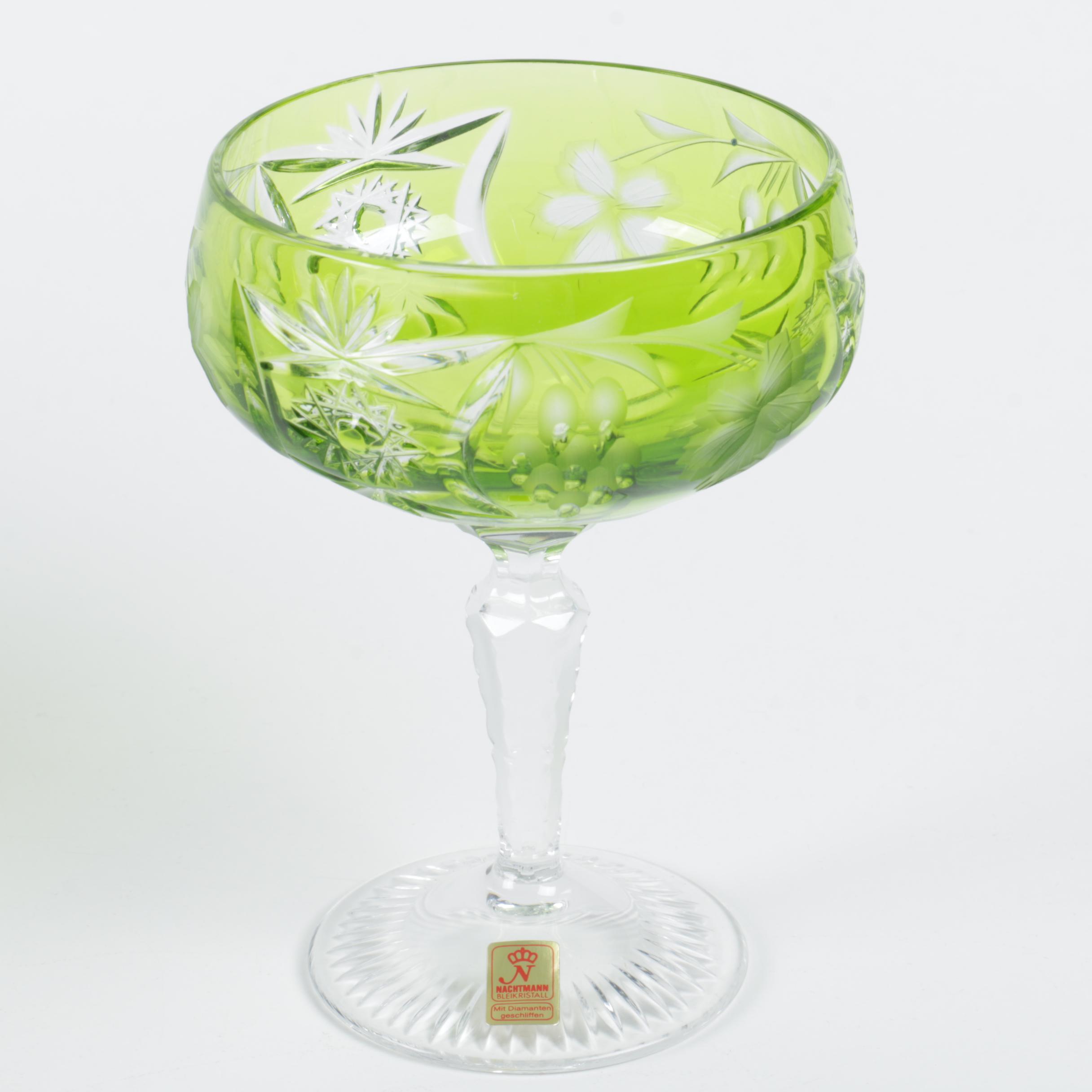 Nachtmann "Traube" Cut to Clear Crystal Champagne Coupes